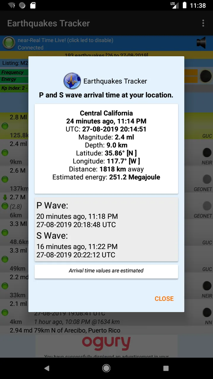 Earthquakes Tracker | Indus Appstore | Screenshot