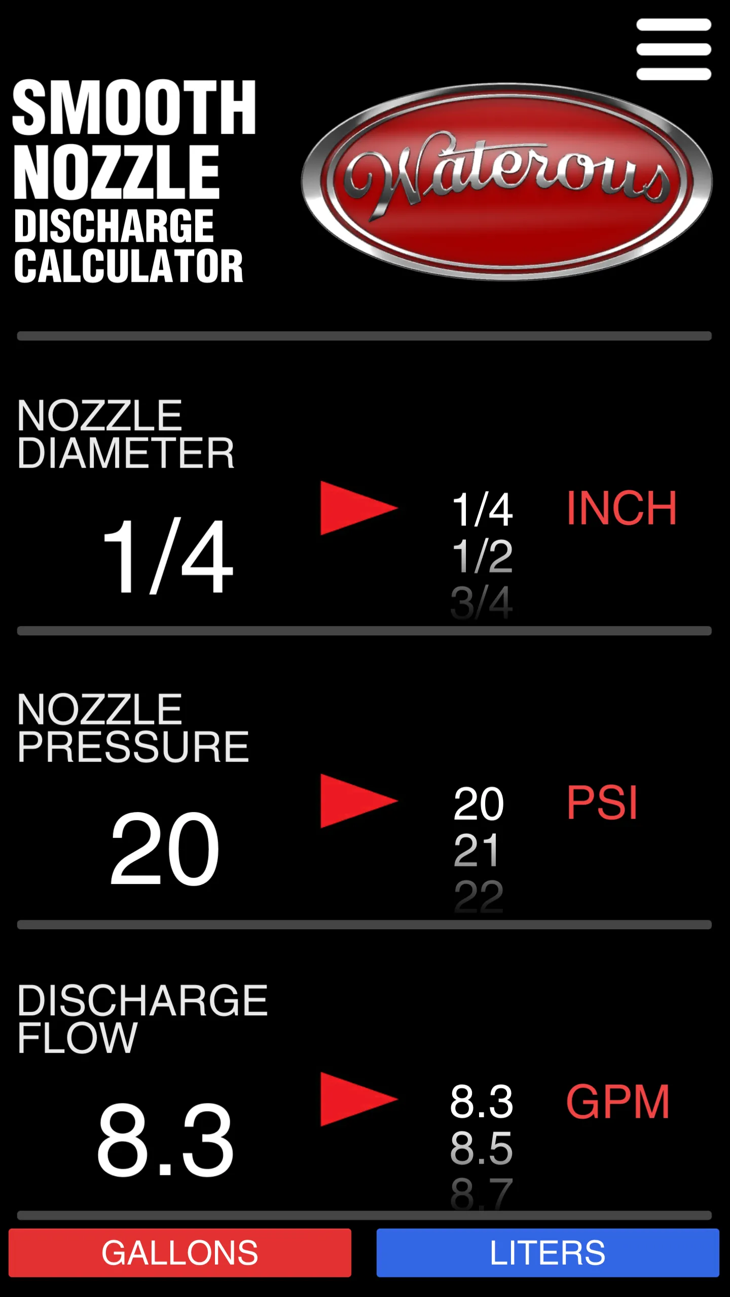 Water Flow Calculators | Indus Appstore | Screenshot