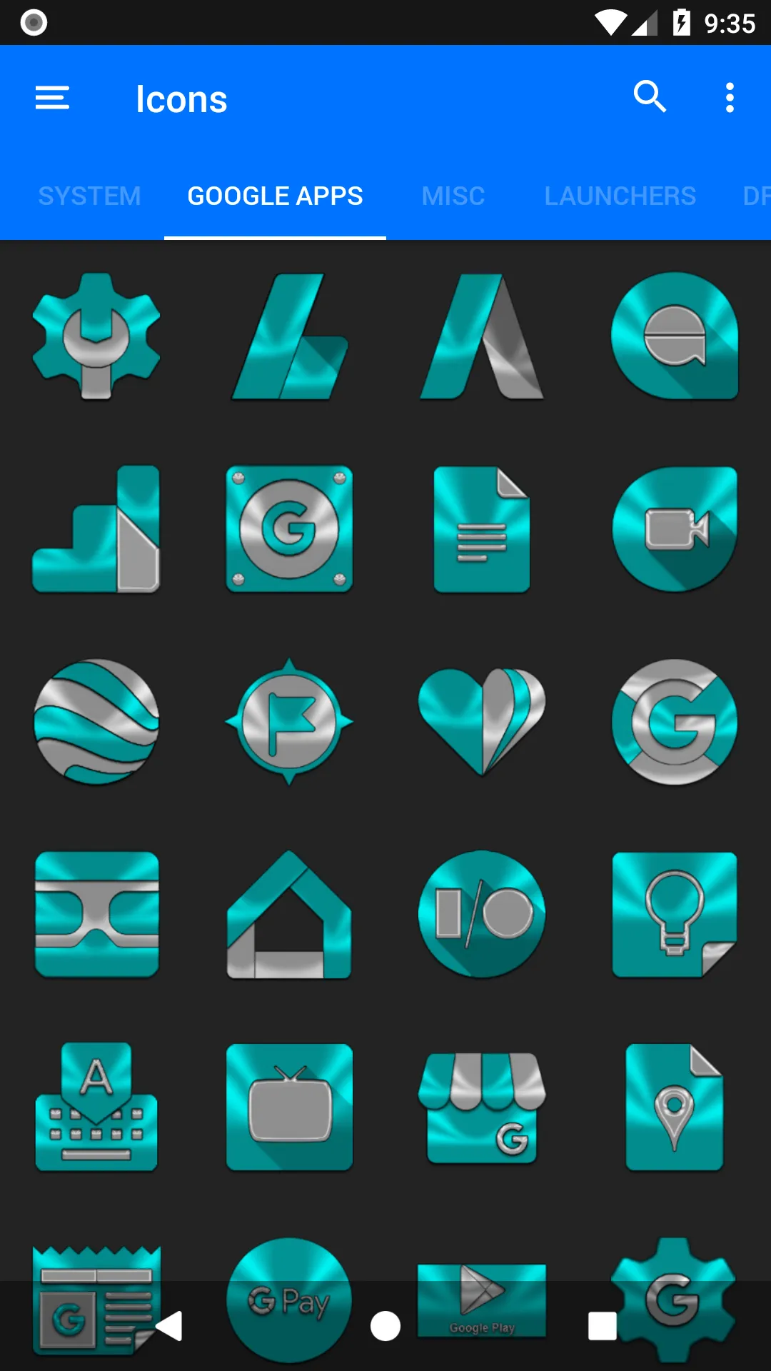 Cyan Icon Pack | Indus Appstore | Screenshot