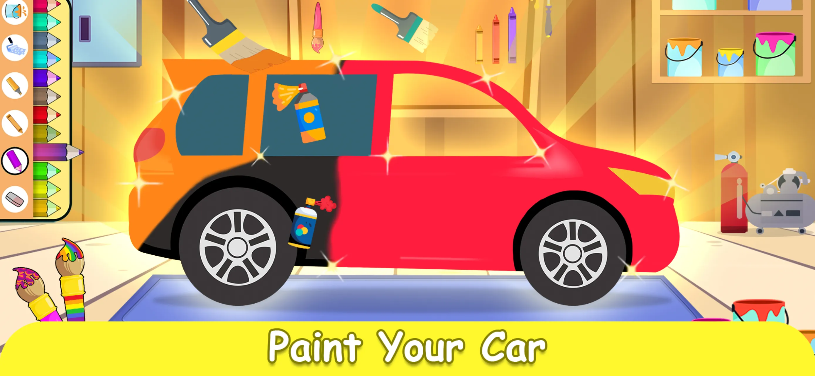 Car racing & coloring toddlers | Indus Appstore | Screenshot