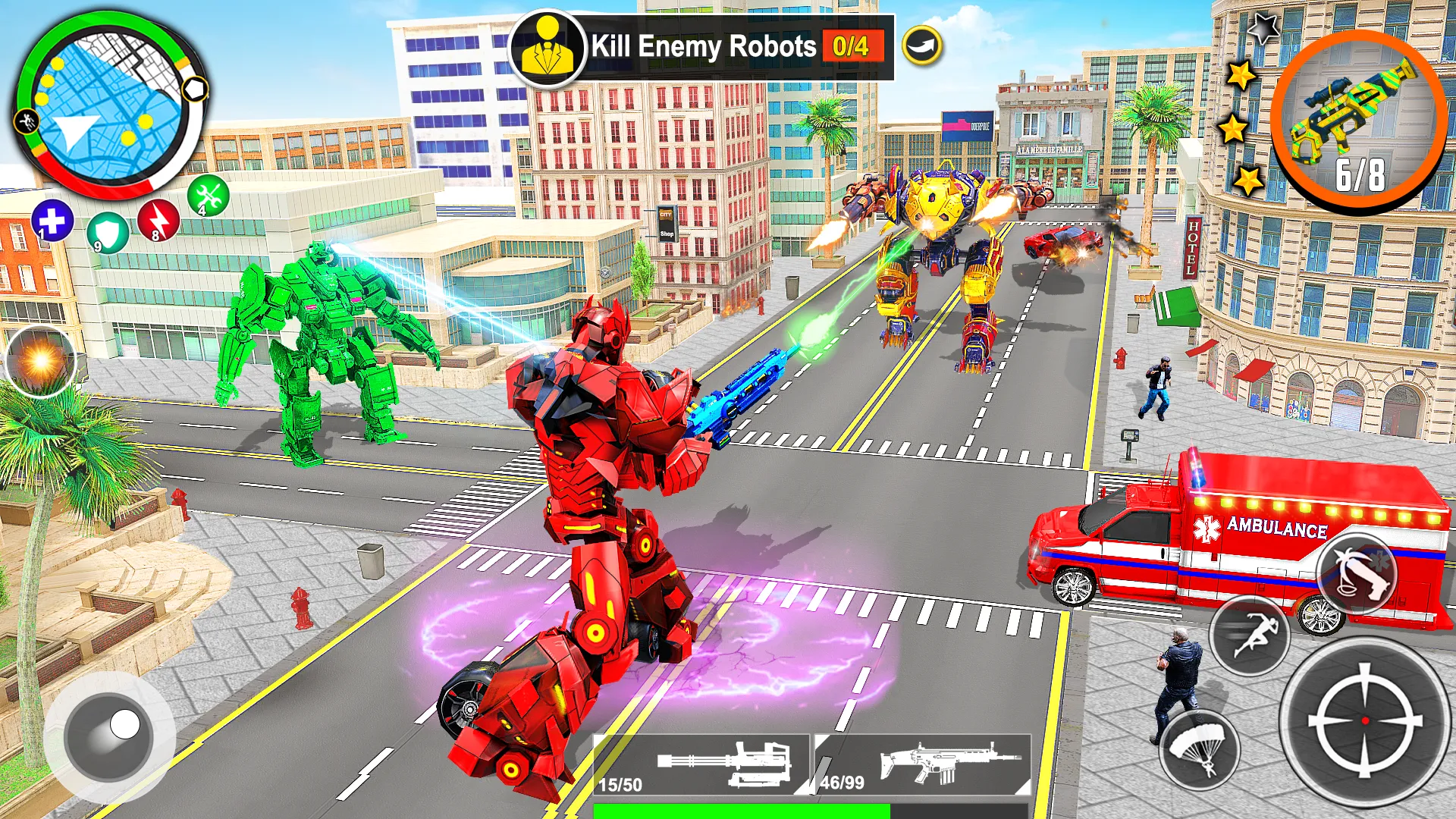 Ambulance Dog Robot Mech Wars | Indus Appstore | Screenshot