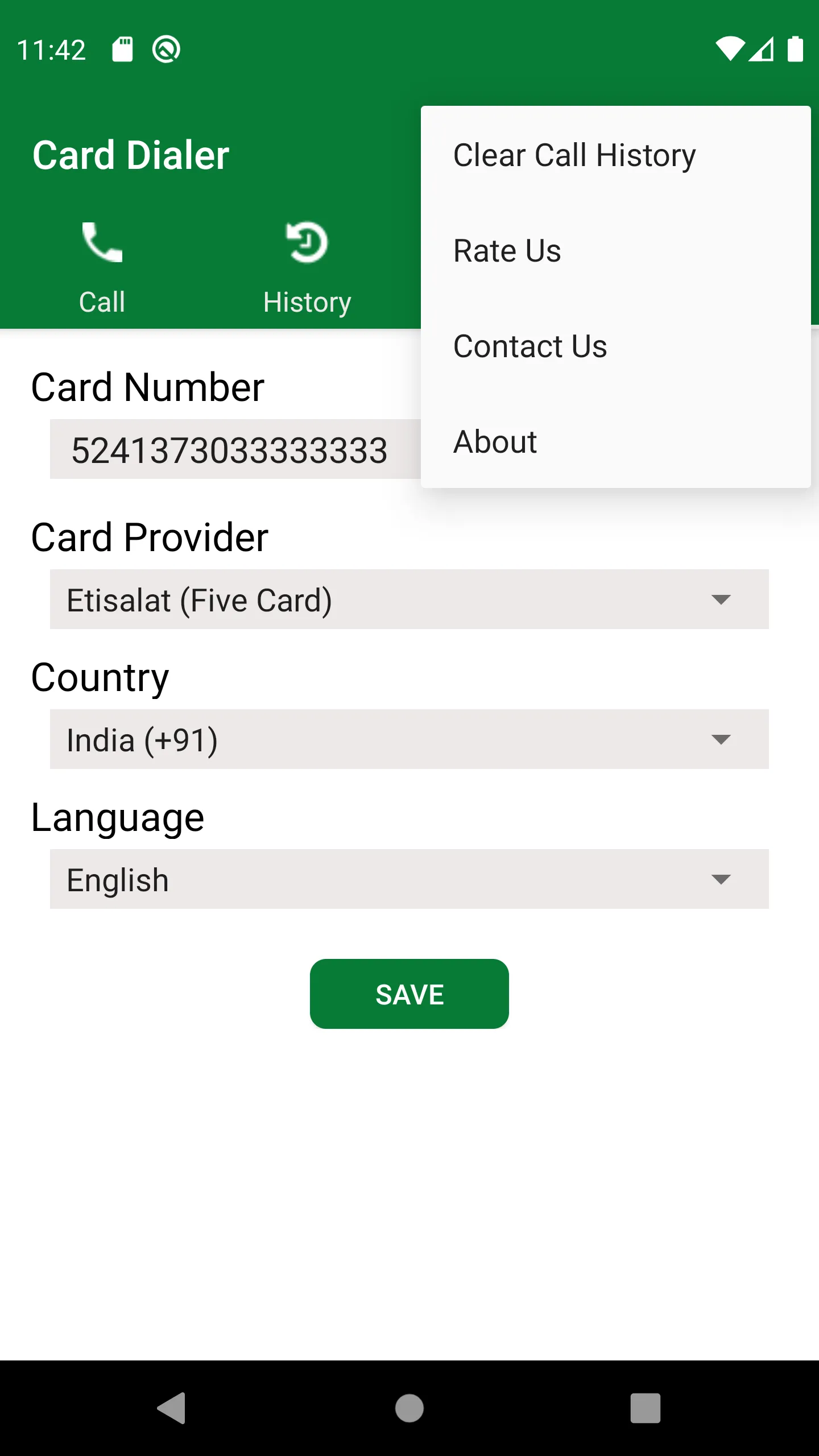 Hello Card Dialer (Du) | Indus Appstore | Screenshot