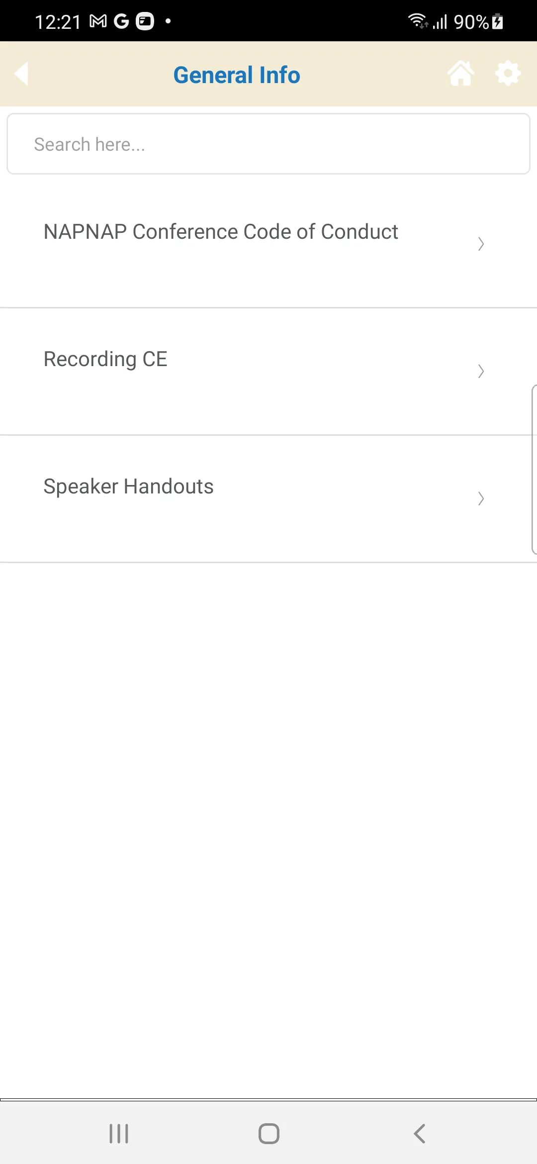 NAPNAP Conferences | Indus Appstore | Screenshot