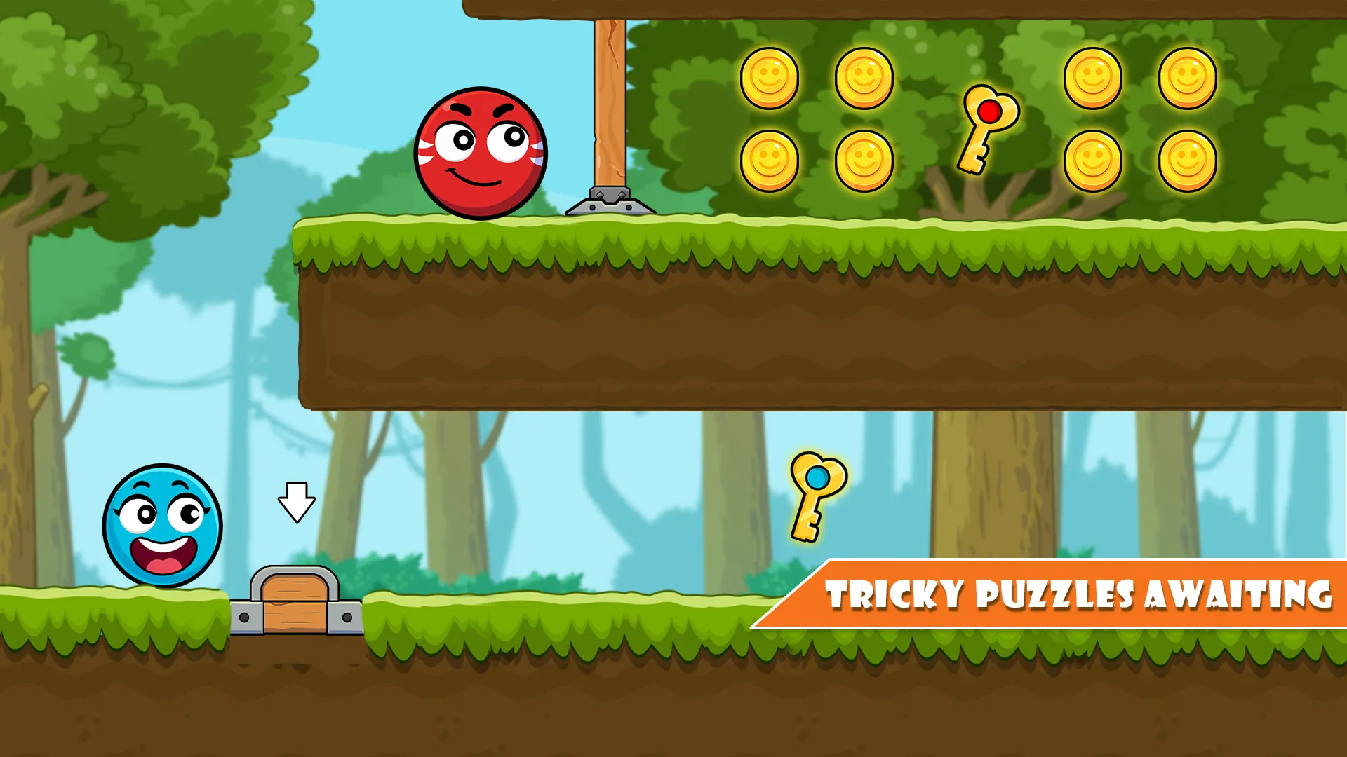 Red and Blue Ball: Cupid love | Indus Appstore | Screenshot