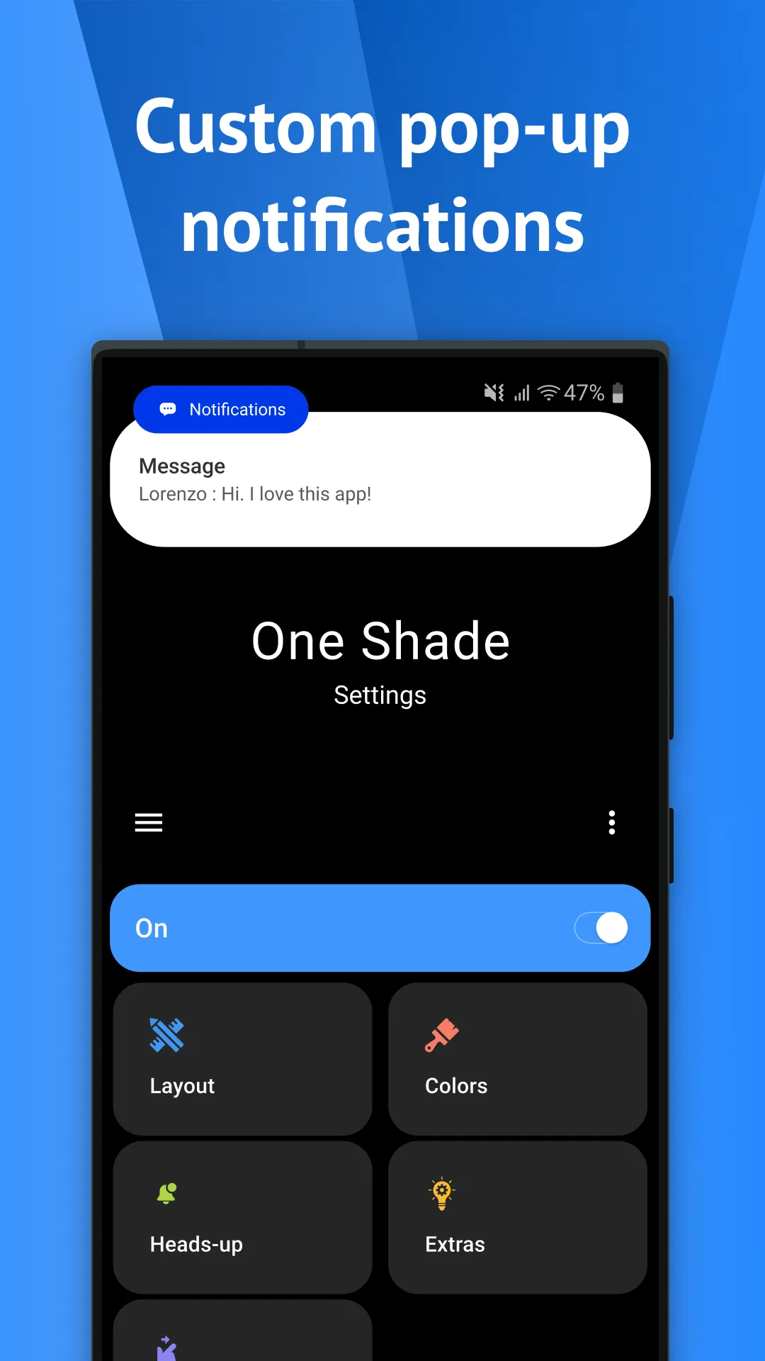 One Shade: Custom Notification | Indus Appstore | Screenshot