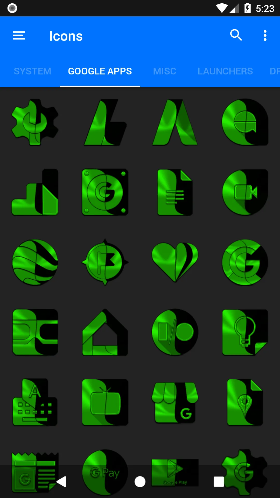 Wicked Green Icon Pack | Indus Appstore | Screenshot