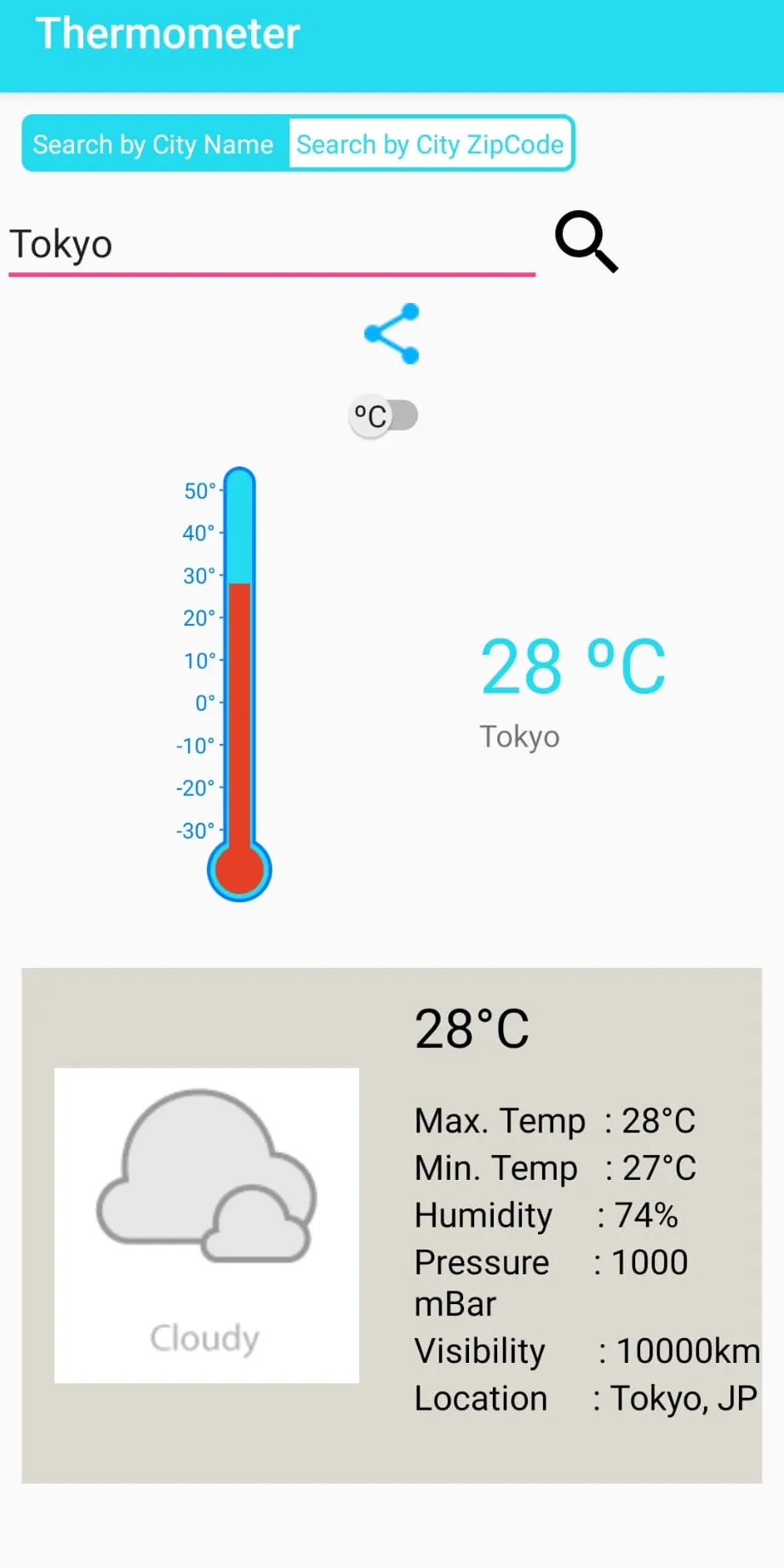 Temperature on location | Indus Appstore | Screenshot