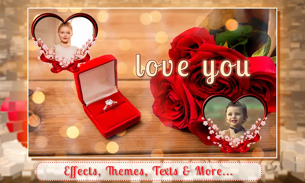 Romantic Dual Photo Frames HD | Indus Appstore | Screenshot