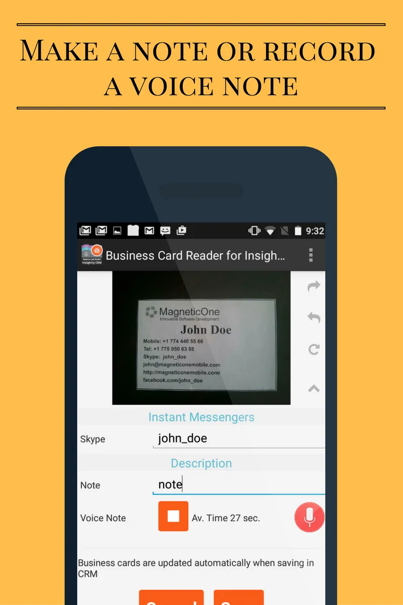 Business Card Reader for Insig | Indus Appstore | Screenshot