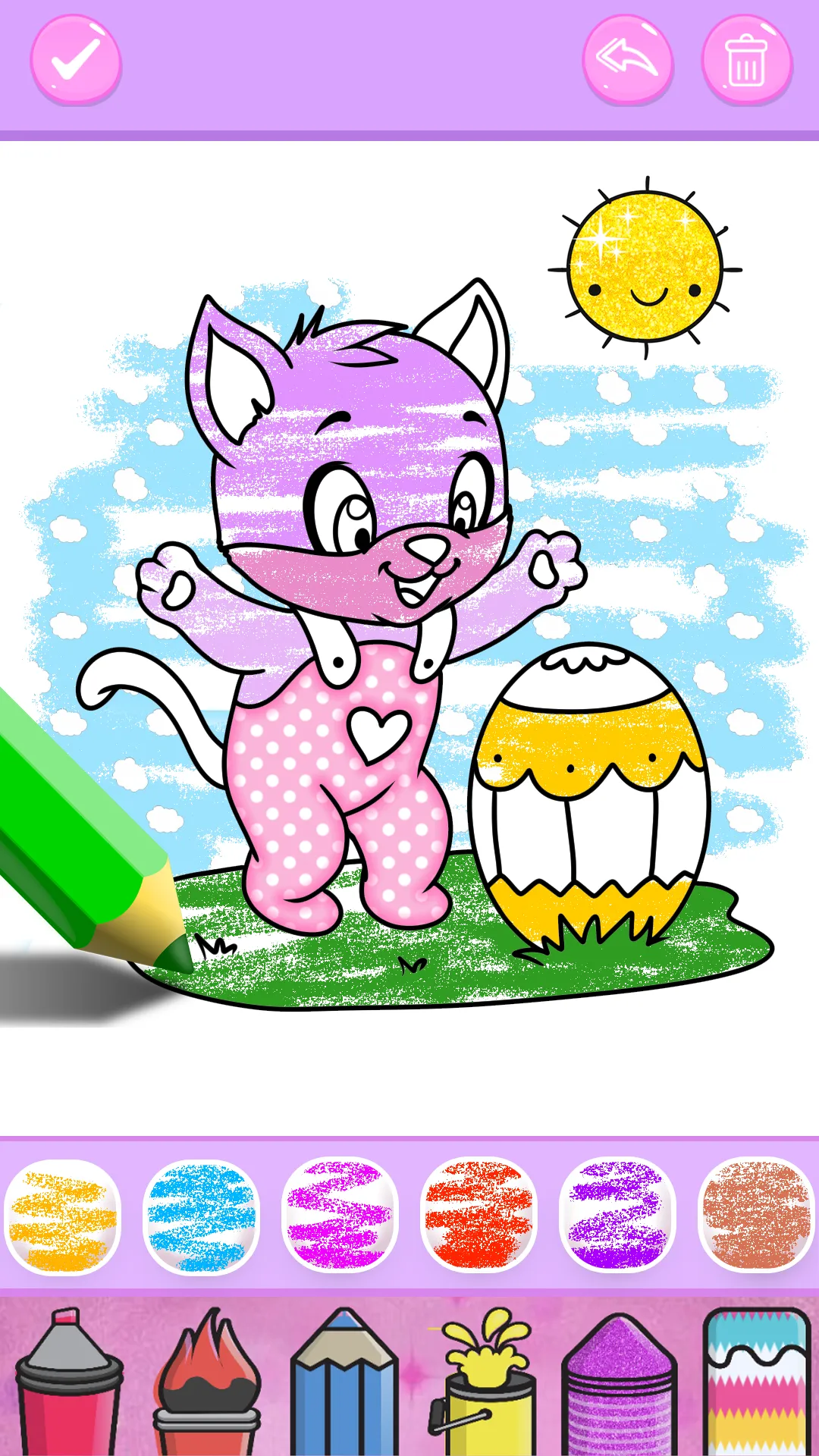 Cute Kitty Coloring Glitter | Indus Appstore | Screenshot