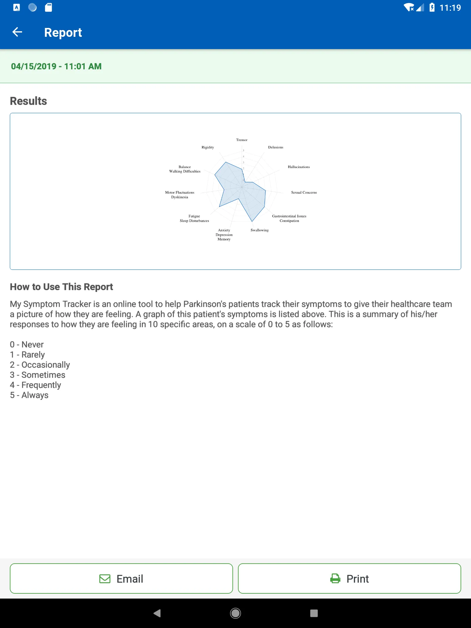 APDA Symptom Tracker | Indus Appstore | Screenshot
