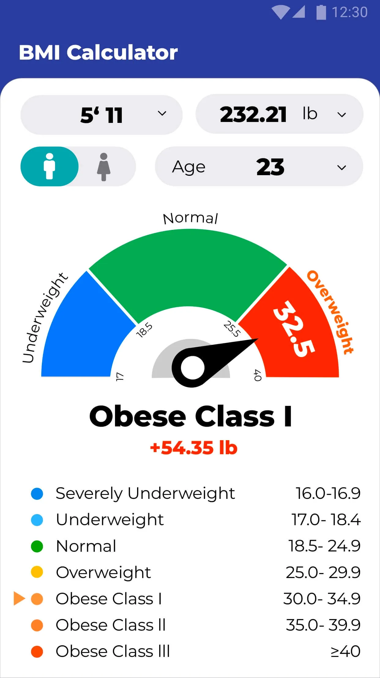 BMI Calculator - Ideal Weight | Indus Appstore | Screenshot