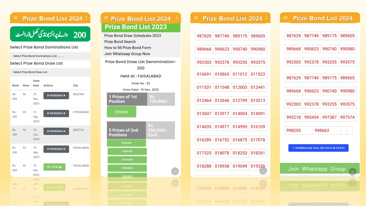 Prize Bond List 2024 | Indus Appstore | Screenshot