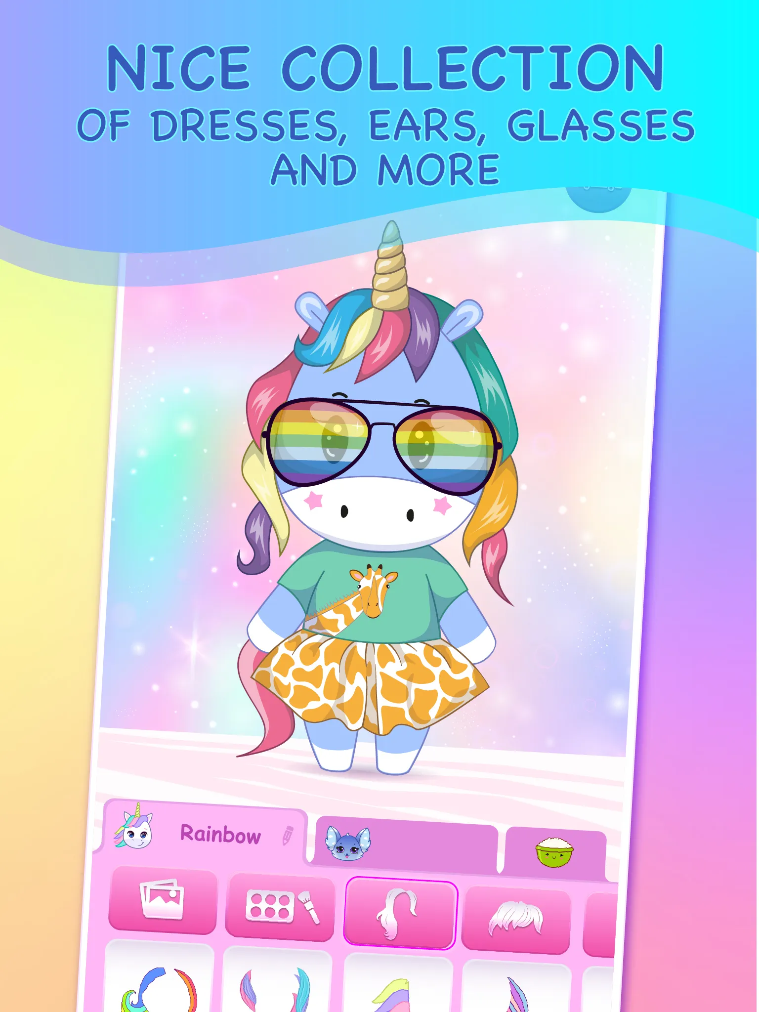 Unicorn Dress Up Avatar Maker | Indus Appstore | Screenshot