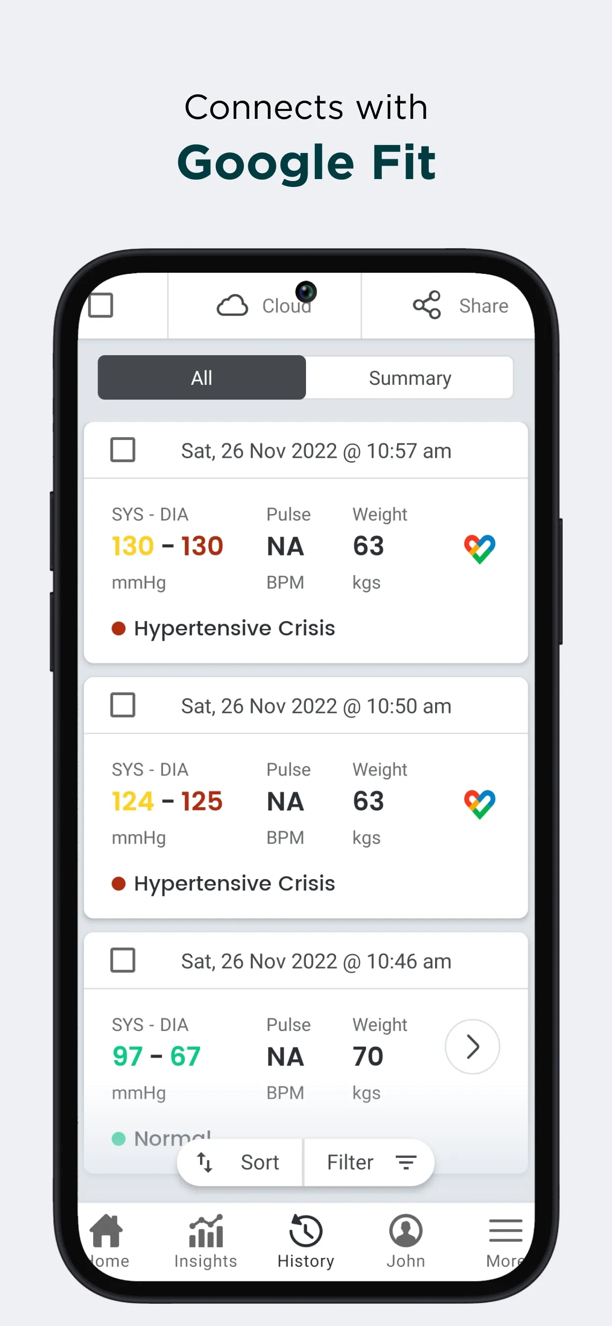 Blood Pressure App - SmartBP | Indus Appstore | Screenshot