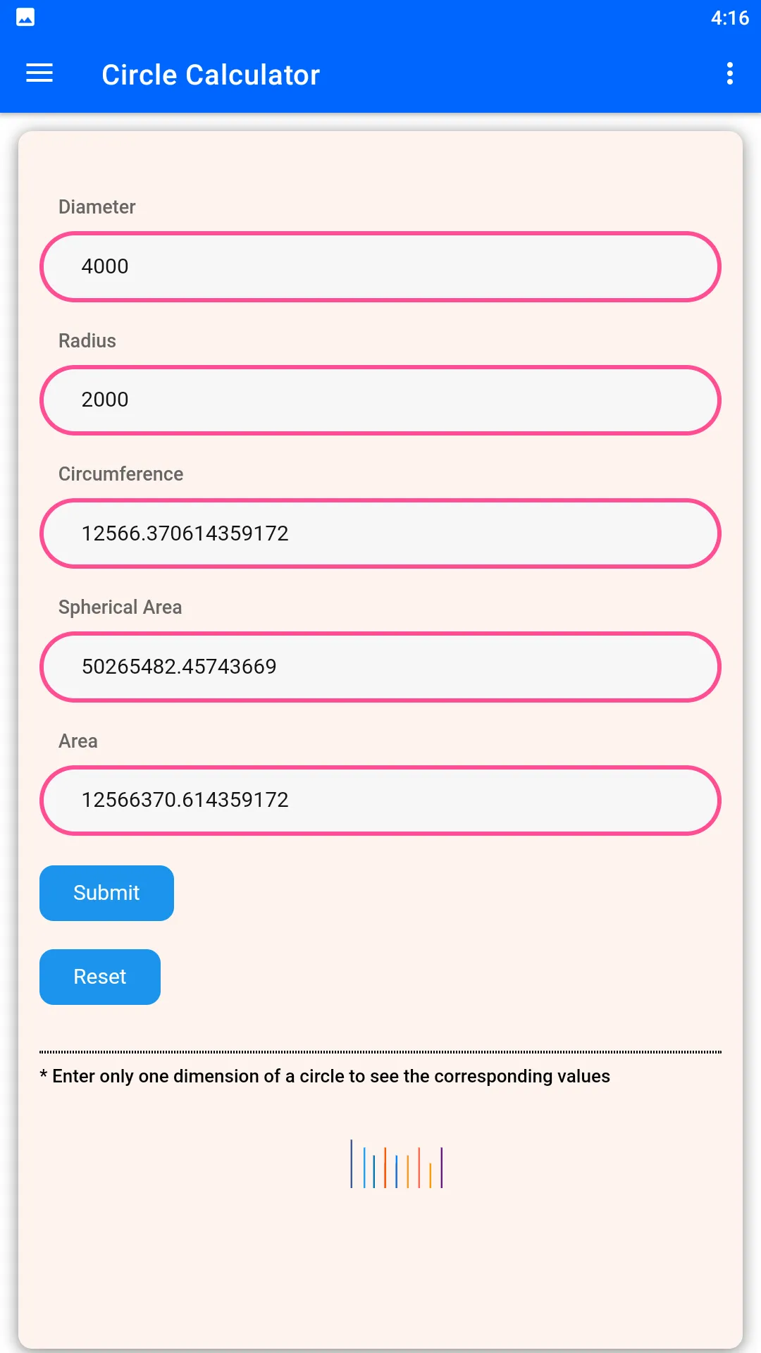 Circle Calculator | Indus Appstore | Screenshot