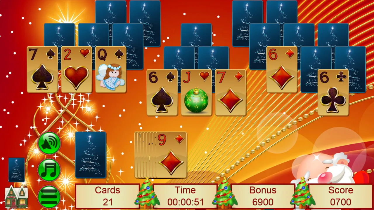 Xmas TriPeaks, card solitaire | Indus Appstore | Screenshot