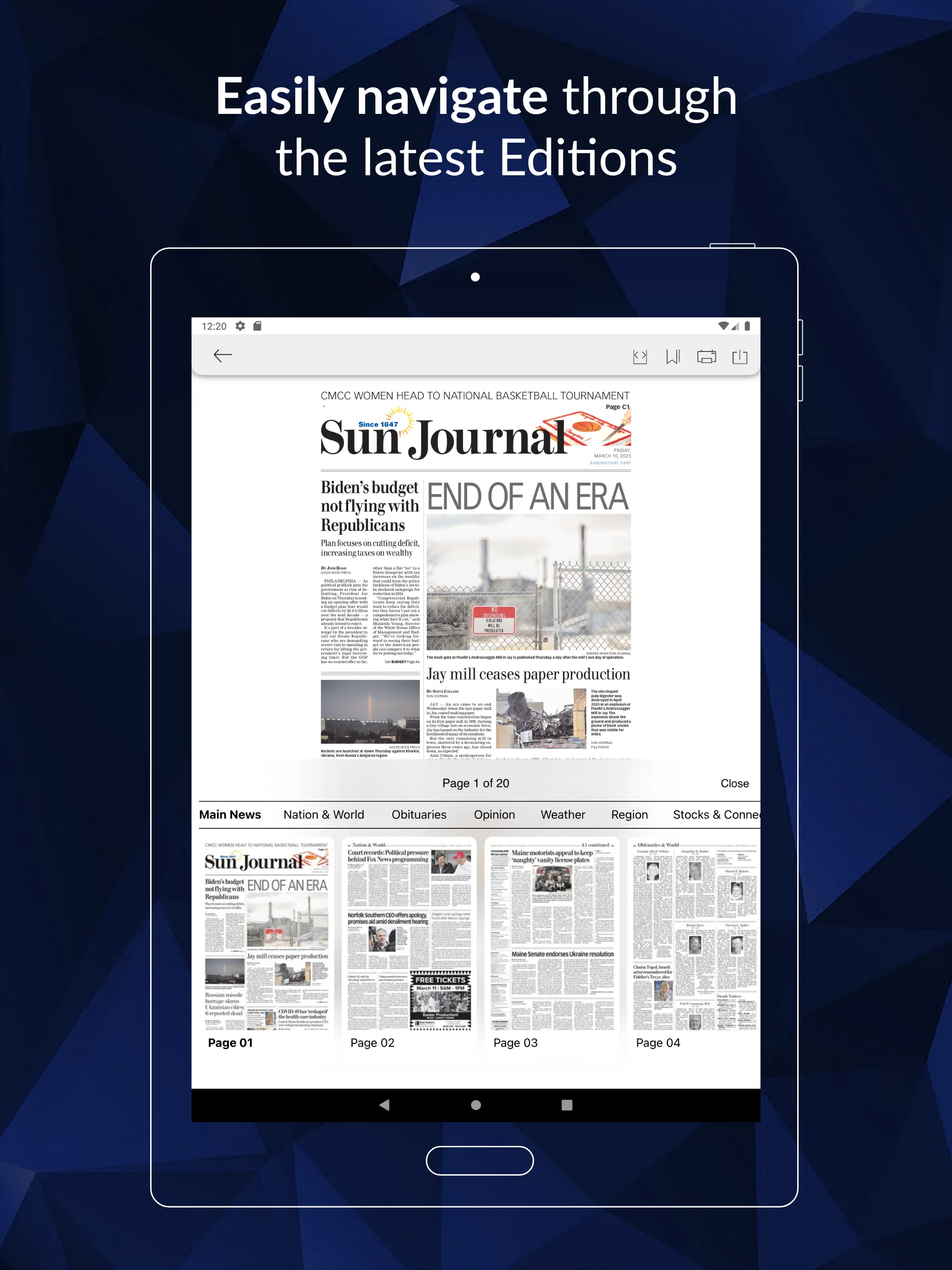 Sun Journal e-Edition | Indus Appstore | Screenshot