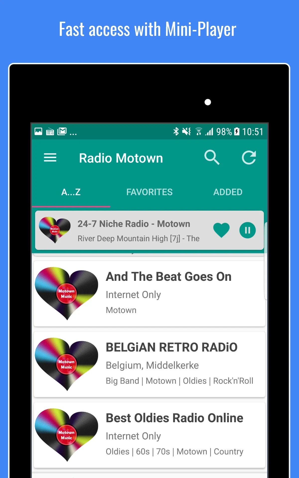 Motown Music Radio | Indus Appstore | Screenshot