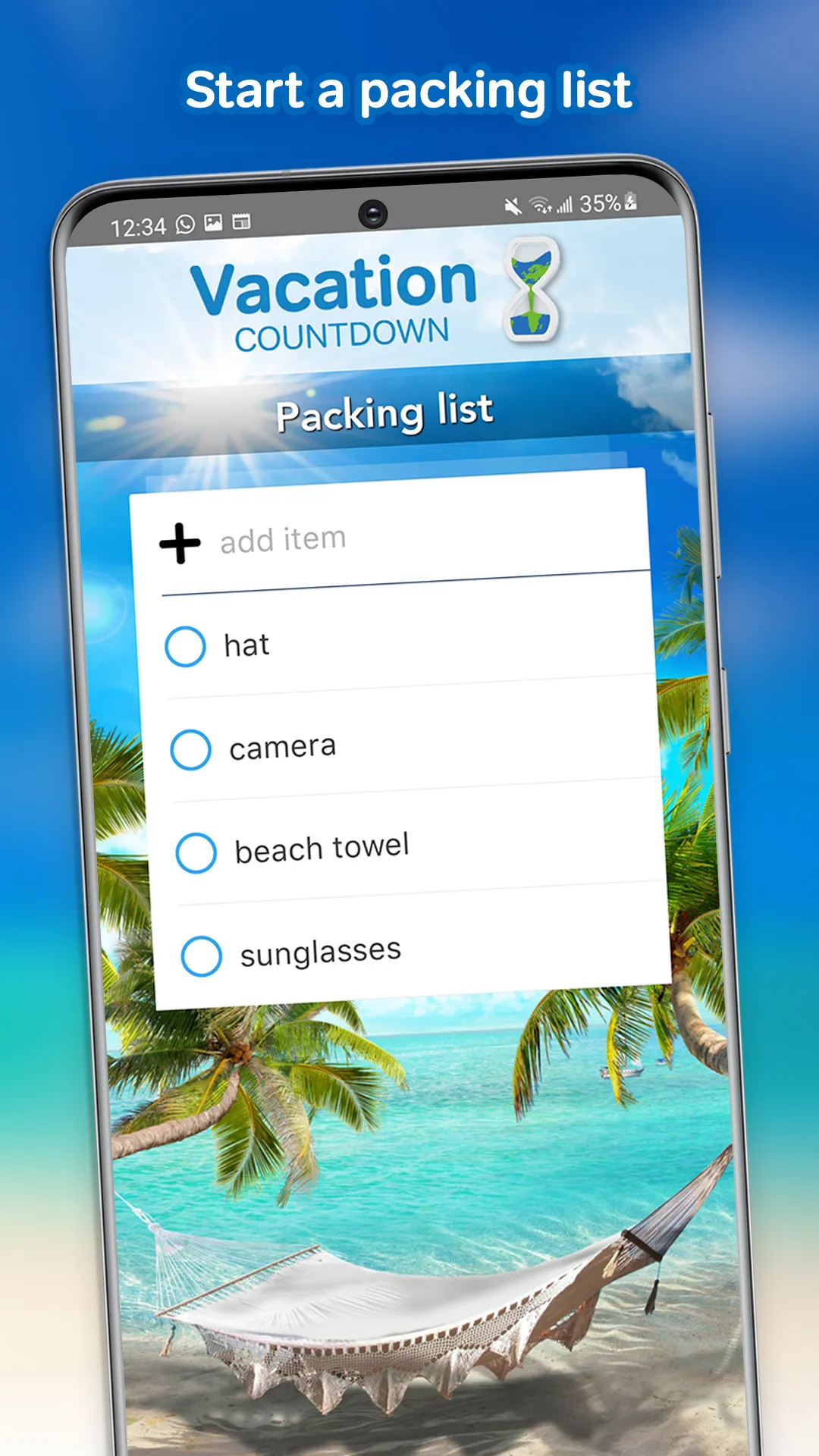 Vacation Countdown App | Indus Appstore | Screenshot