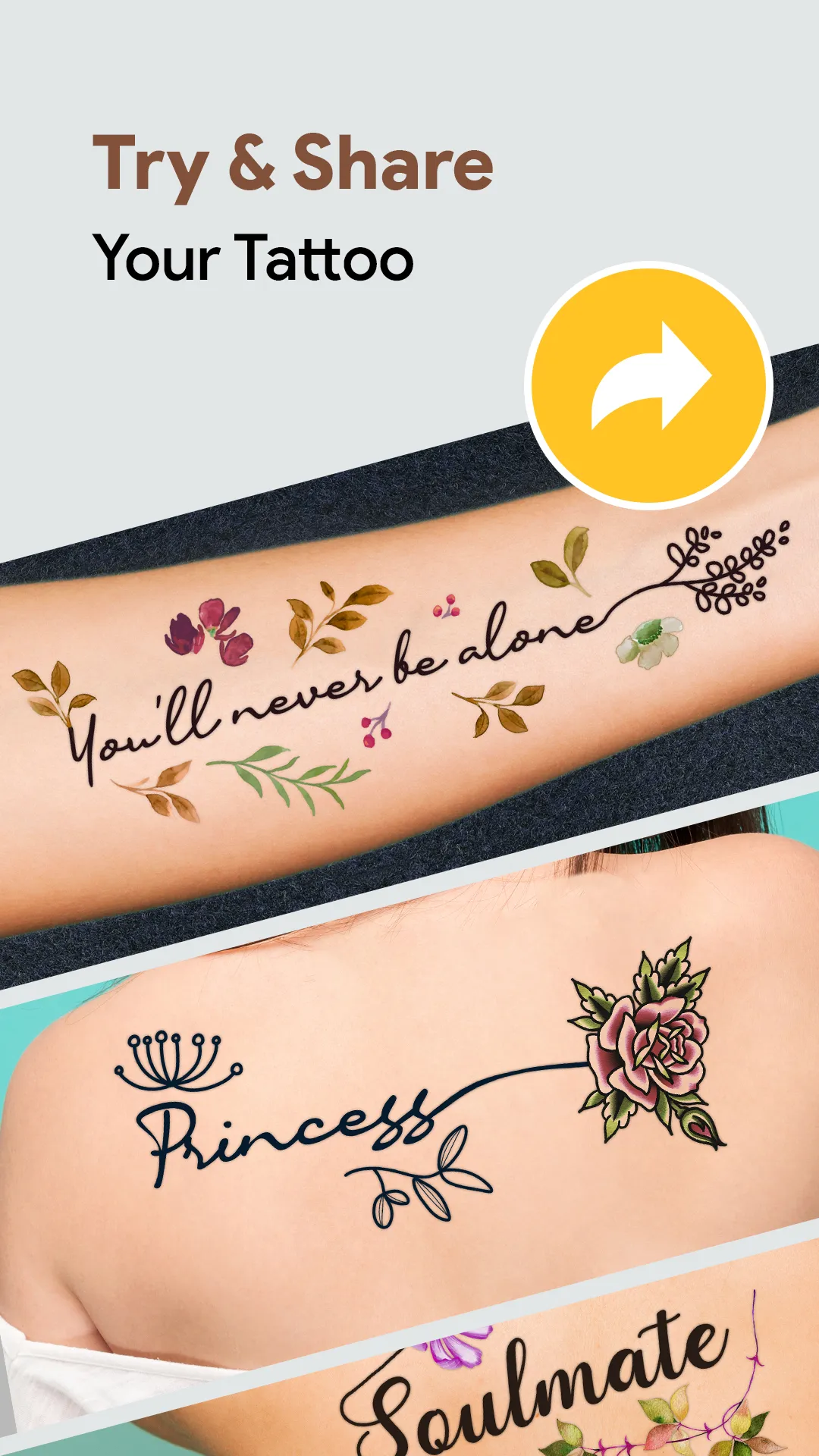 Stylish Fonts Tattoo on Body | Indus Appstore | Screenshot