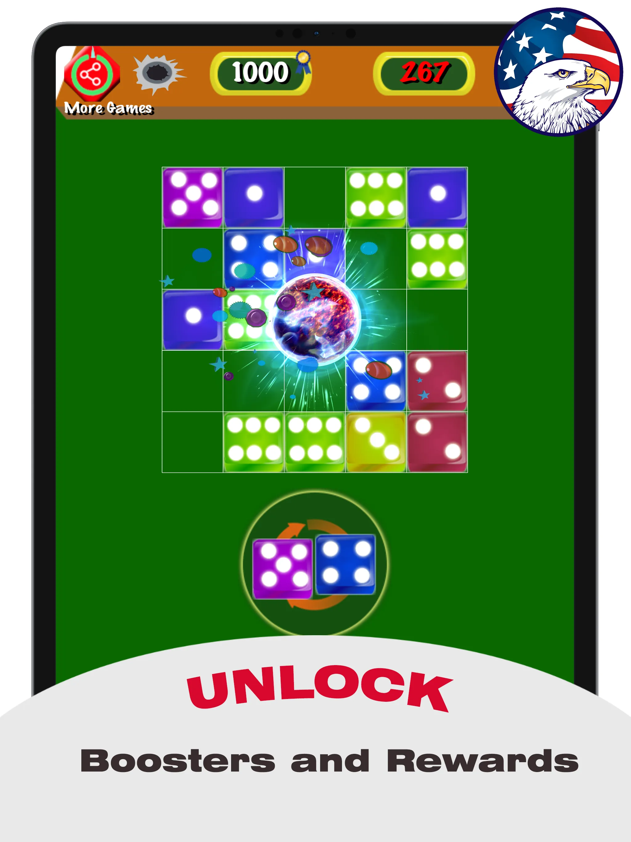 Fun 7 Dice - Merge Puzzle | Indus Appstore | Screenshot