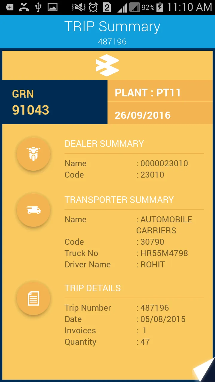 BAJAJ TICL cum GRN | Indus Appstore | Screenshot