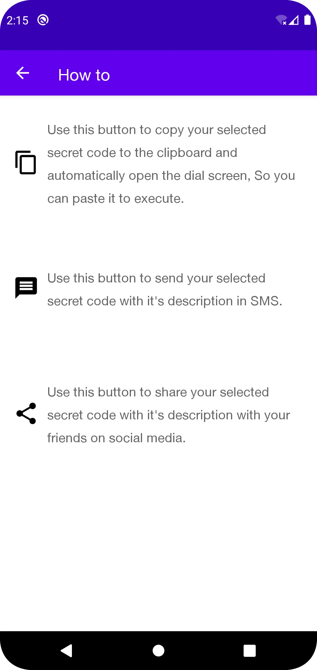 Secret Codes For Android | Indus Appstore | Screenshot