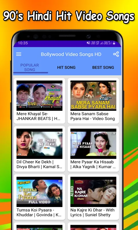 90s Hindi Video Songs HD | Indus Appstore | Screenshot