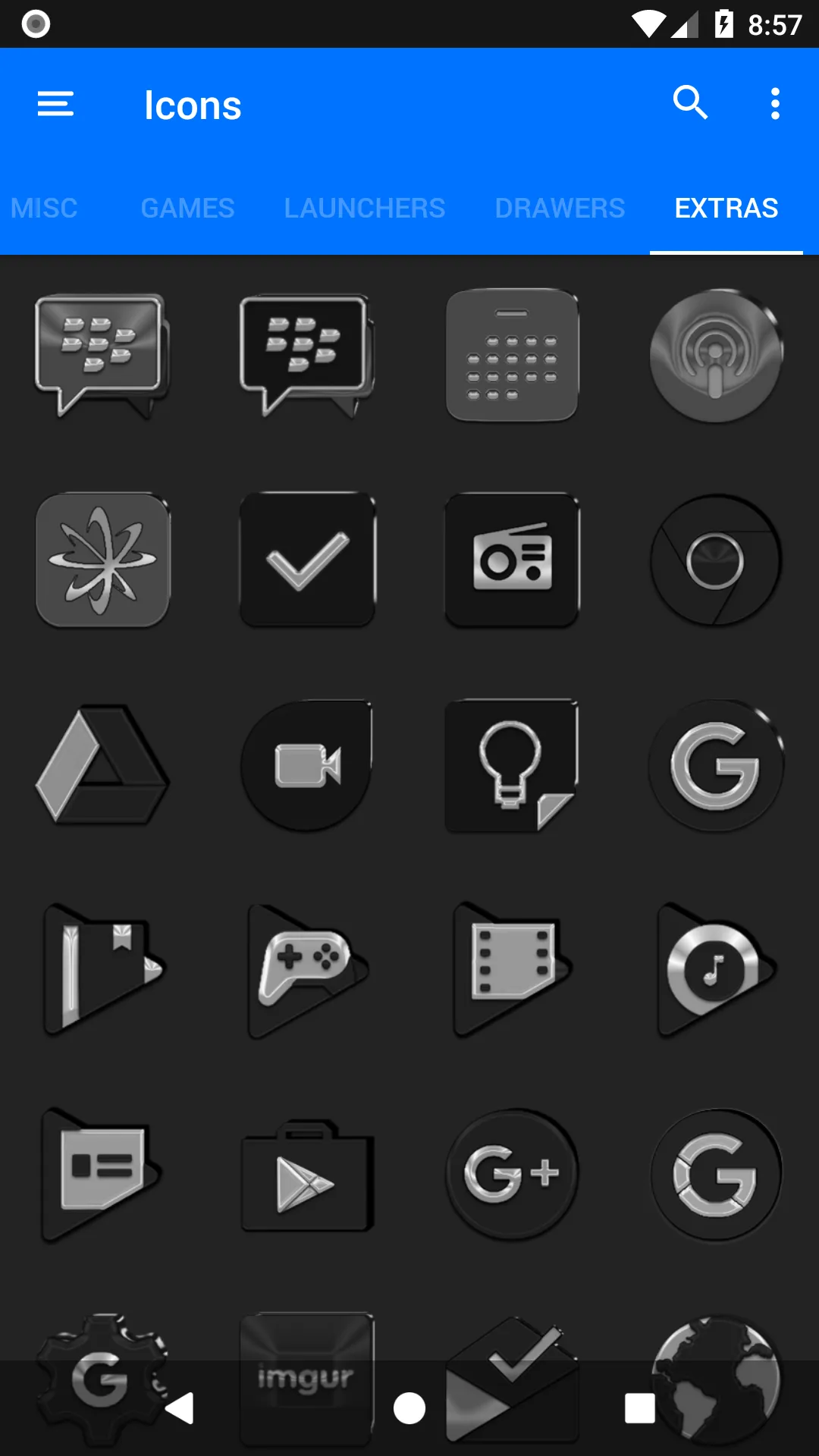 Black, Silver & Grey Icon Pack | Indus Appstore | Screenshot