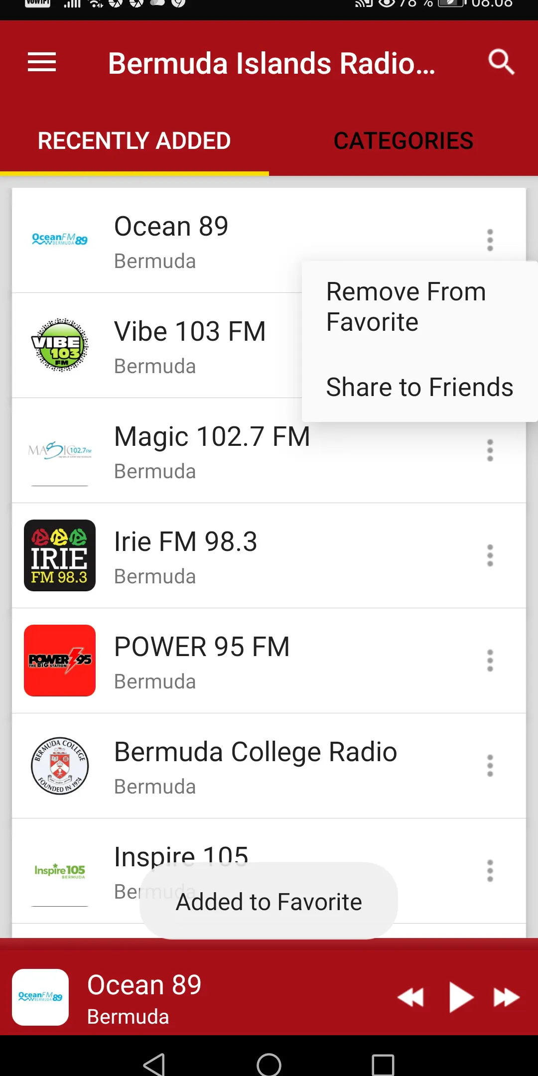 Bermuda Radio Stations | Indus Appstore | Screenshot