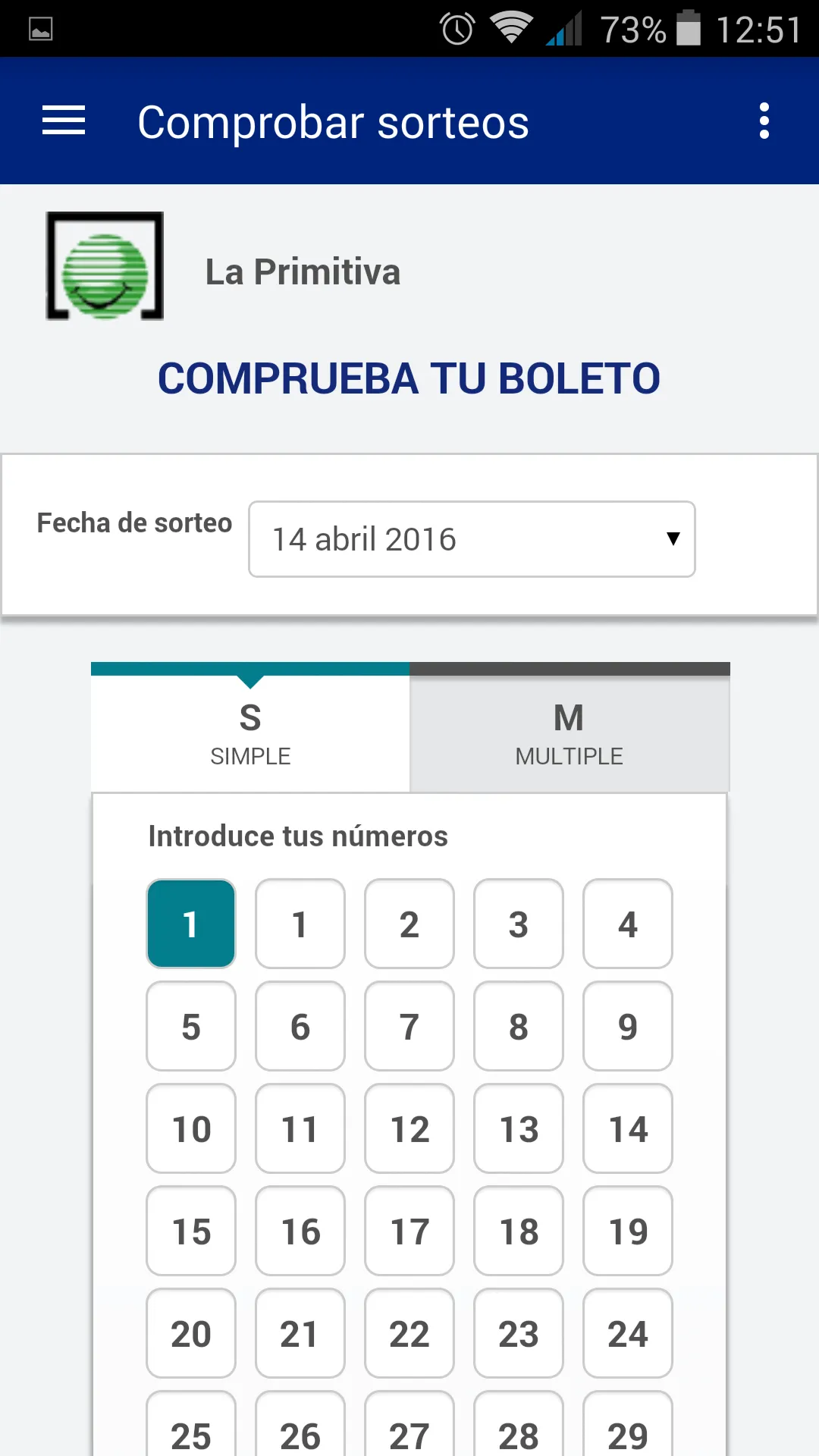 Resultados Loterías y Apuestas | Indus Appstore | Screenshot