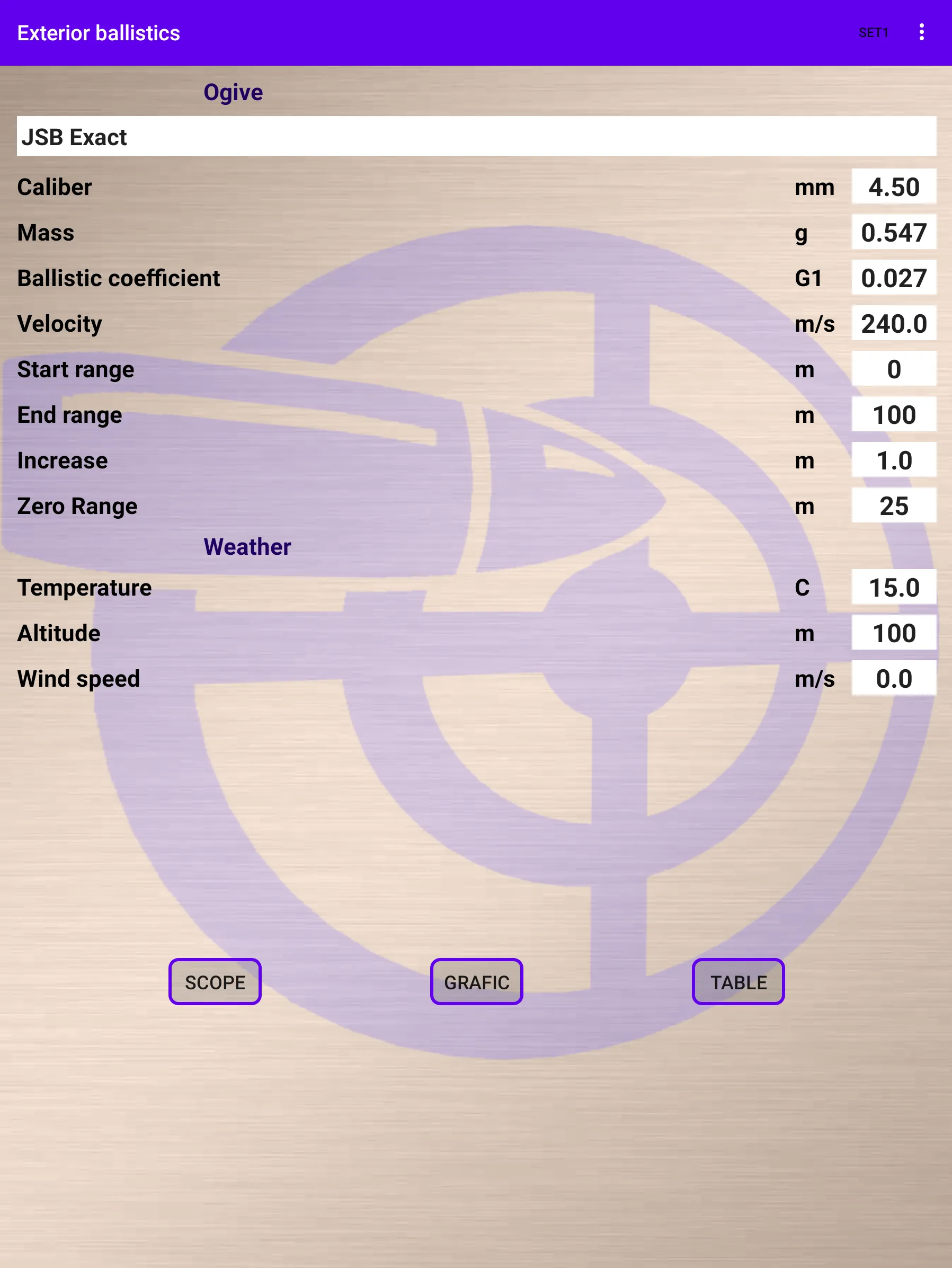 External ballistics calculator | Indus Appstore | Screenshot