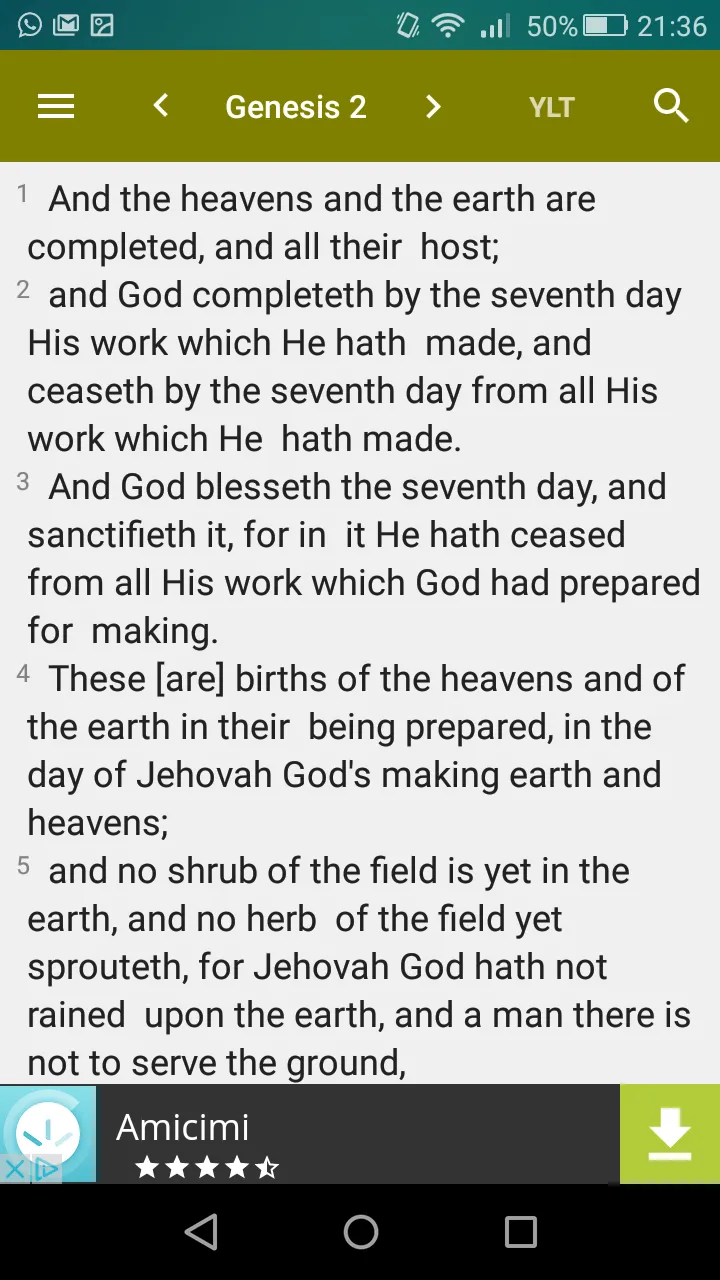 YLT Bible - Young's Literal | Indus Appstore | Screenshot