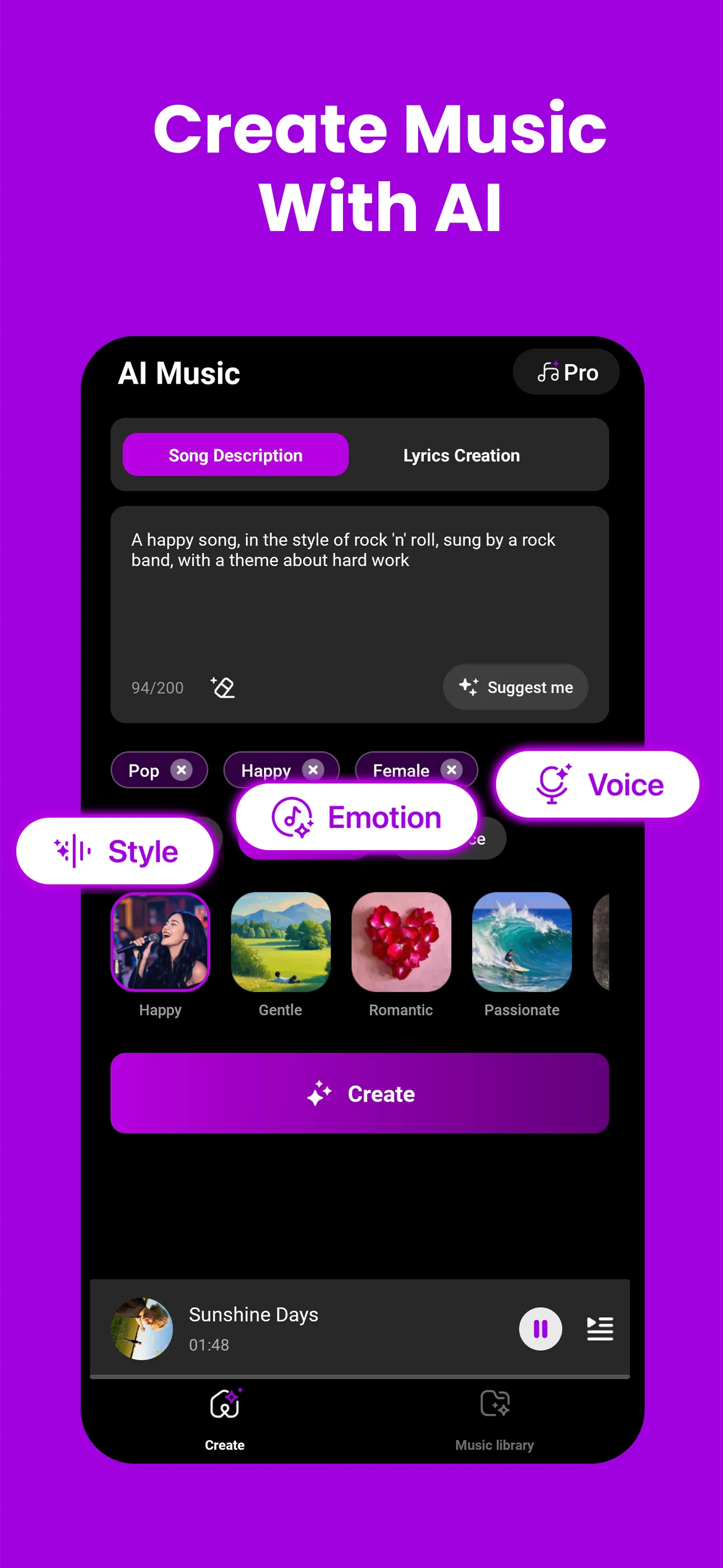 AI Song Generator | Indus Appstore | Screenshot