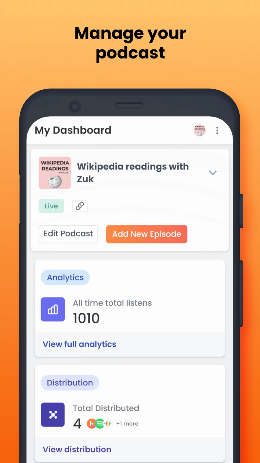 Hubhopper - Start your podcast | Indus Appstore | Screenshot