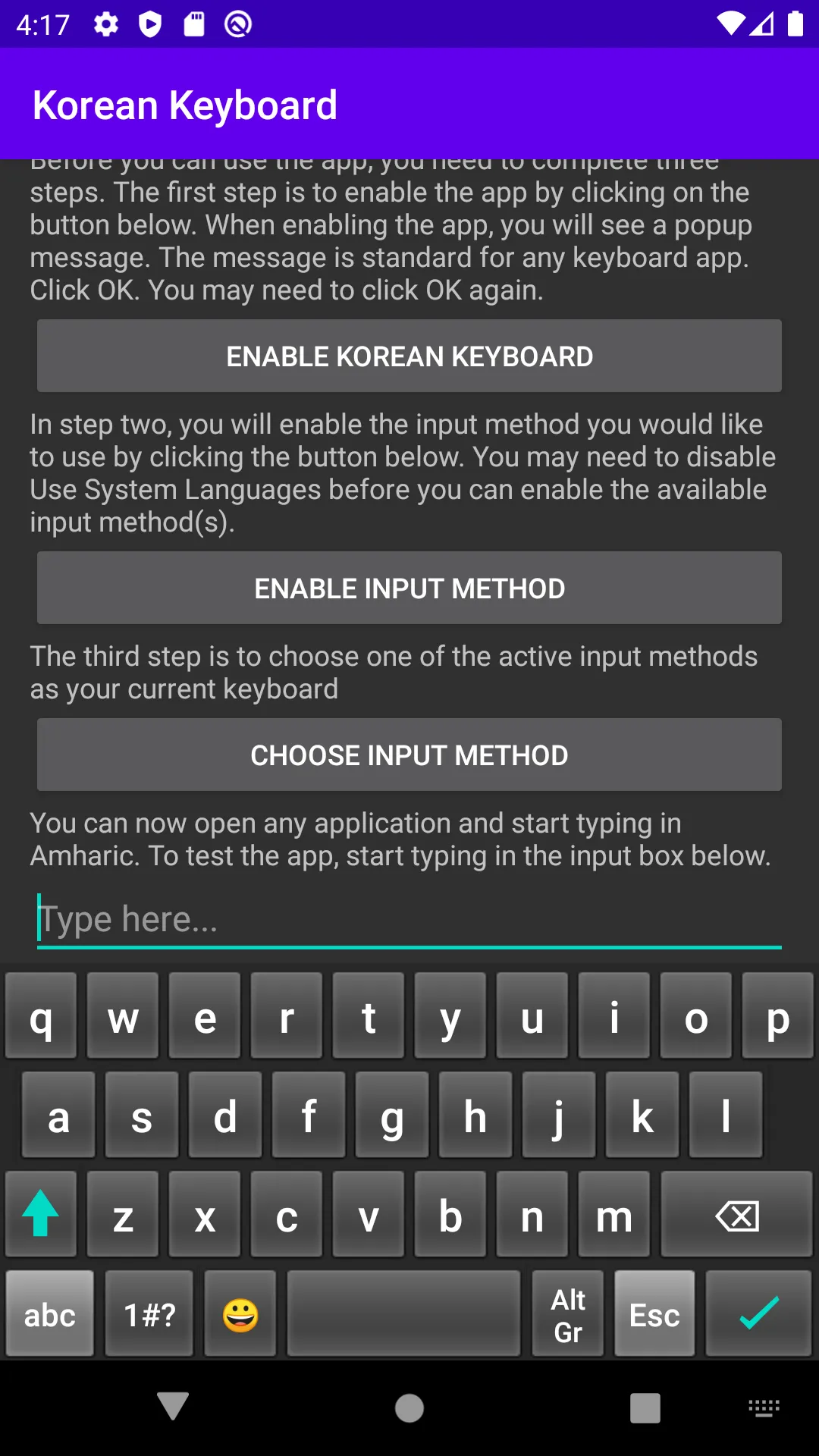 Korean Keyboard | Indus Appstore | Screenshot