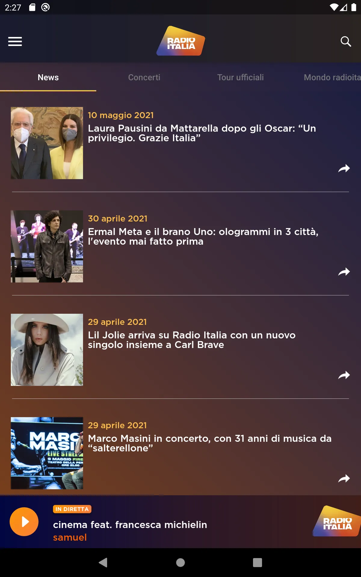 Radio Italia | Indus Appstore | Screenshot