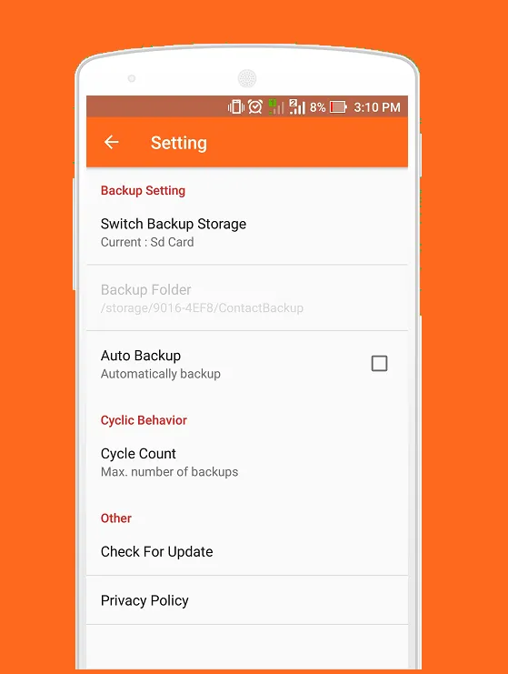 Easy Contact Backup | Indus Appstore | Screenshot