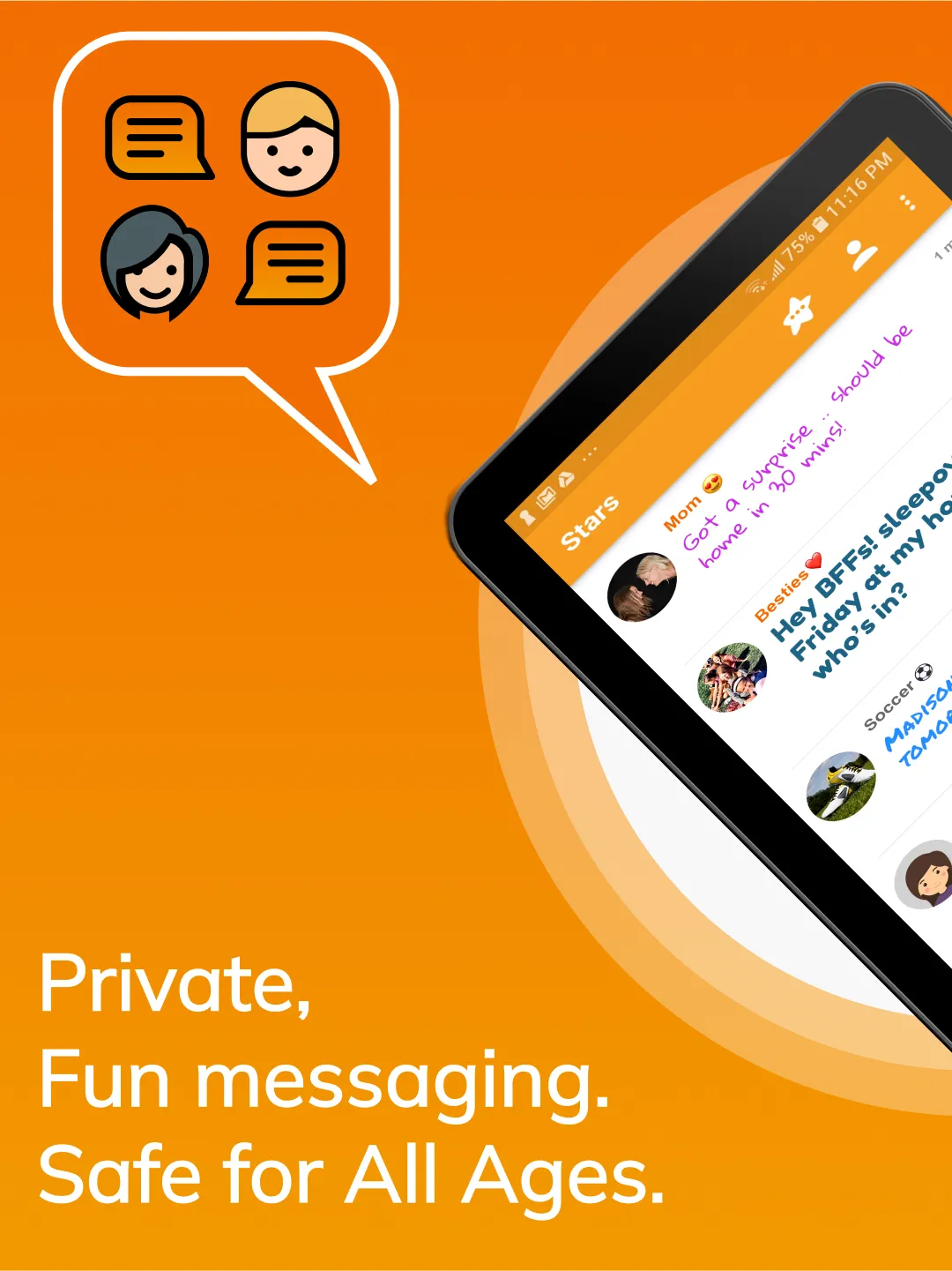 Stars Messenger Kids Safe Chat | Indus Appstore | Screenshot