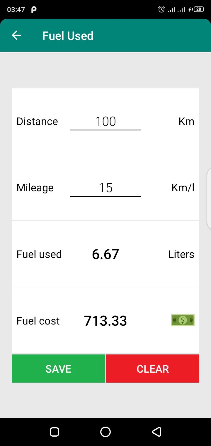 Fuel Calculator | Indus Appstore | Screenshot