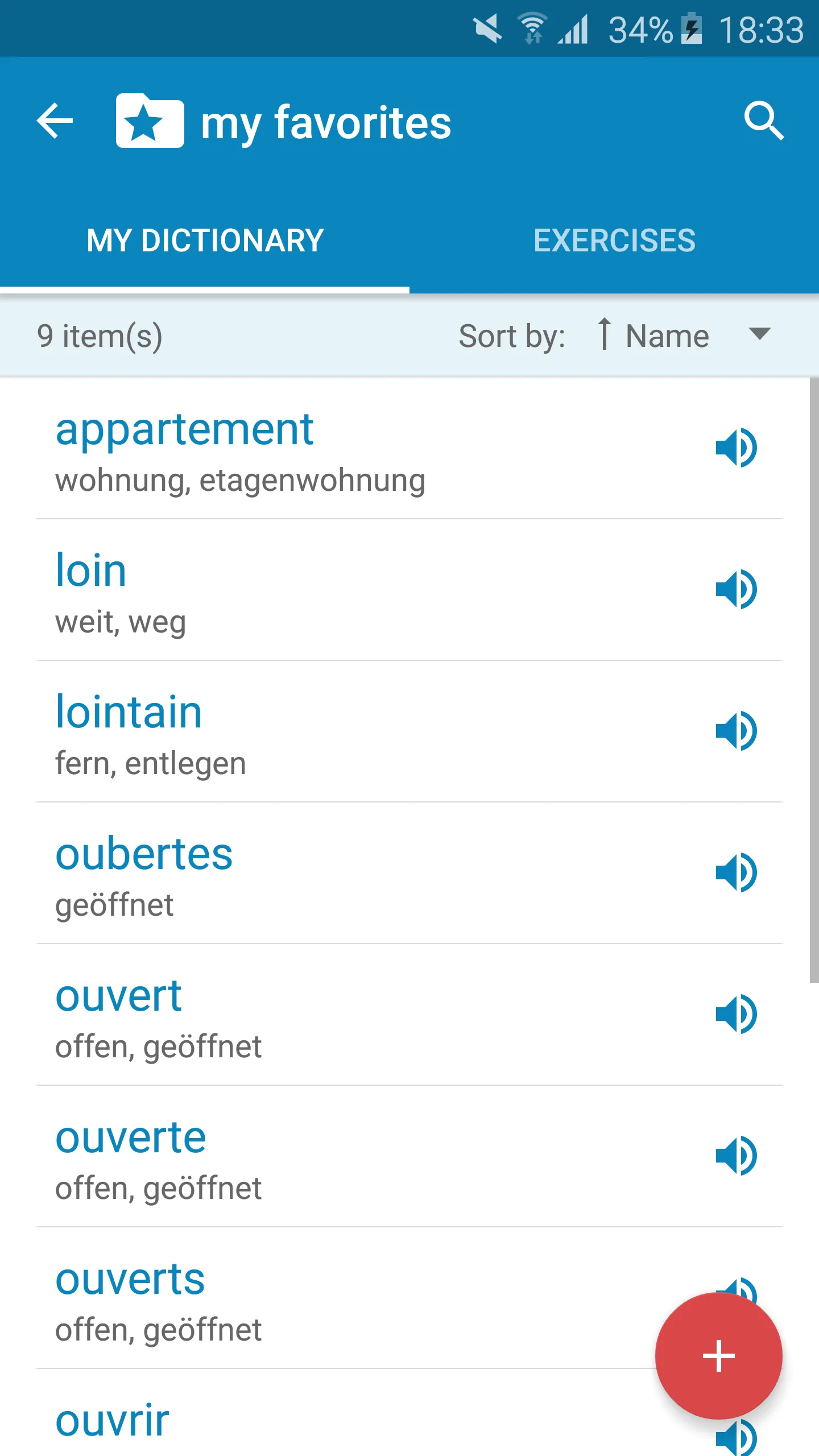 French-German Dictionary | Indus Appstore | Screenshot