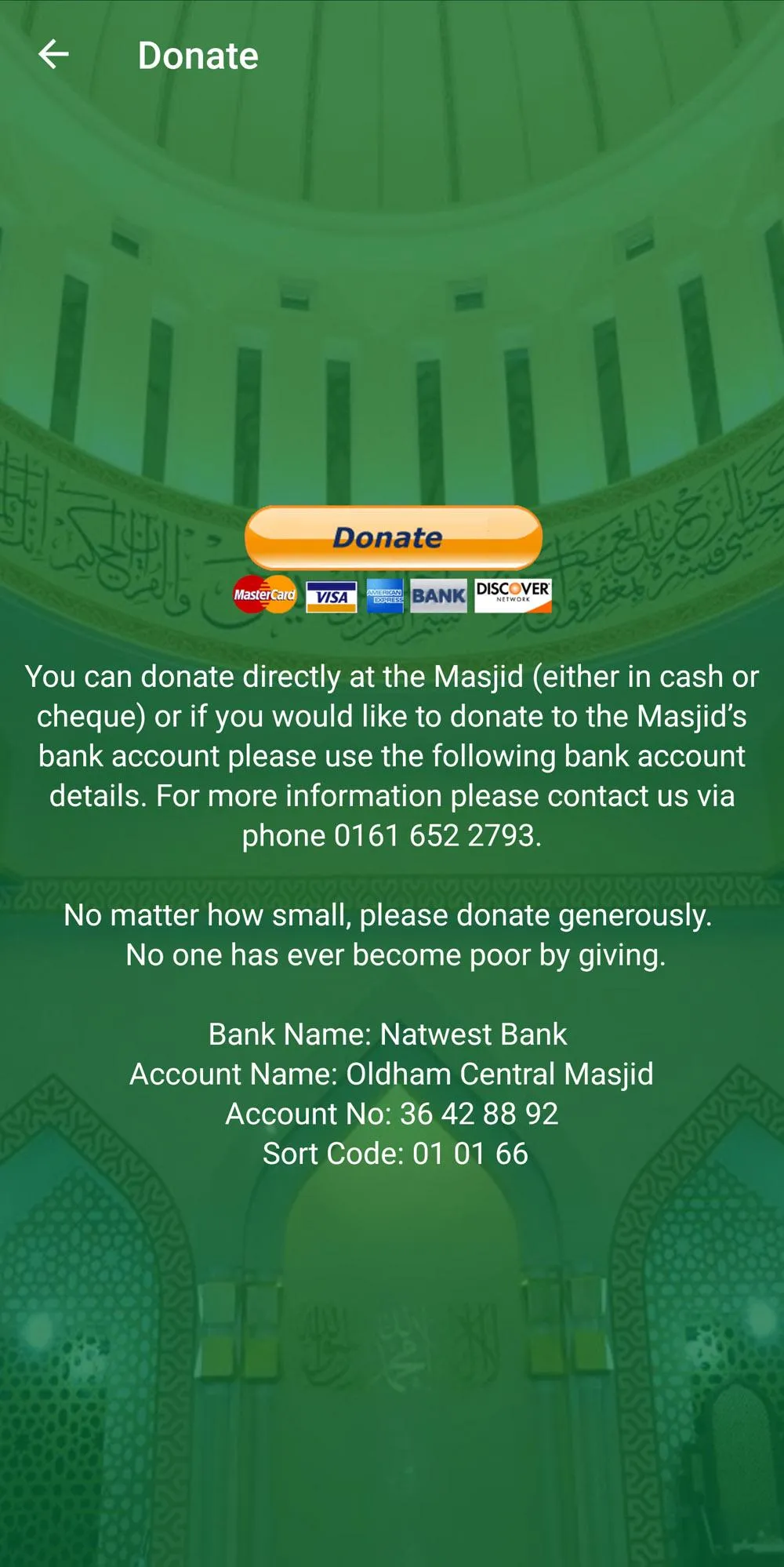 Oldham Central Masjid | Indus Appstore | Screenshot