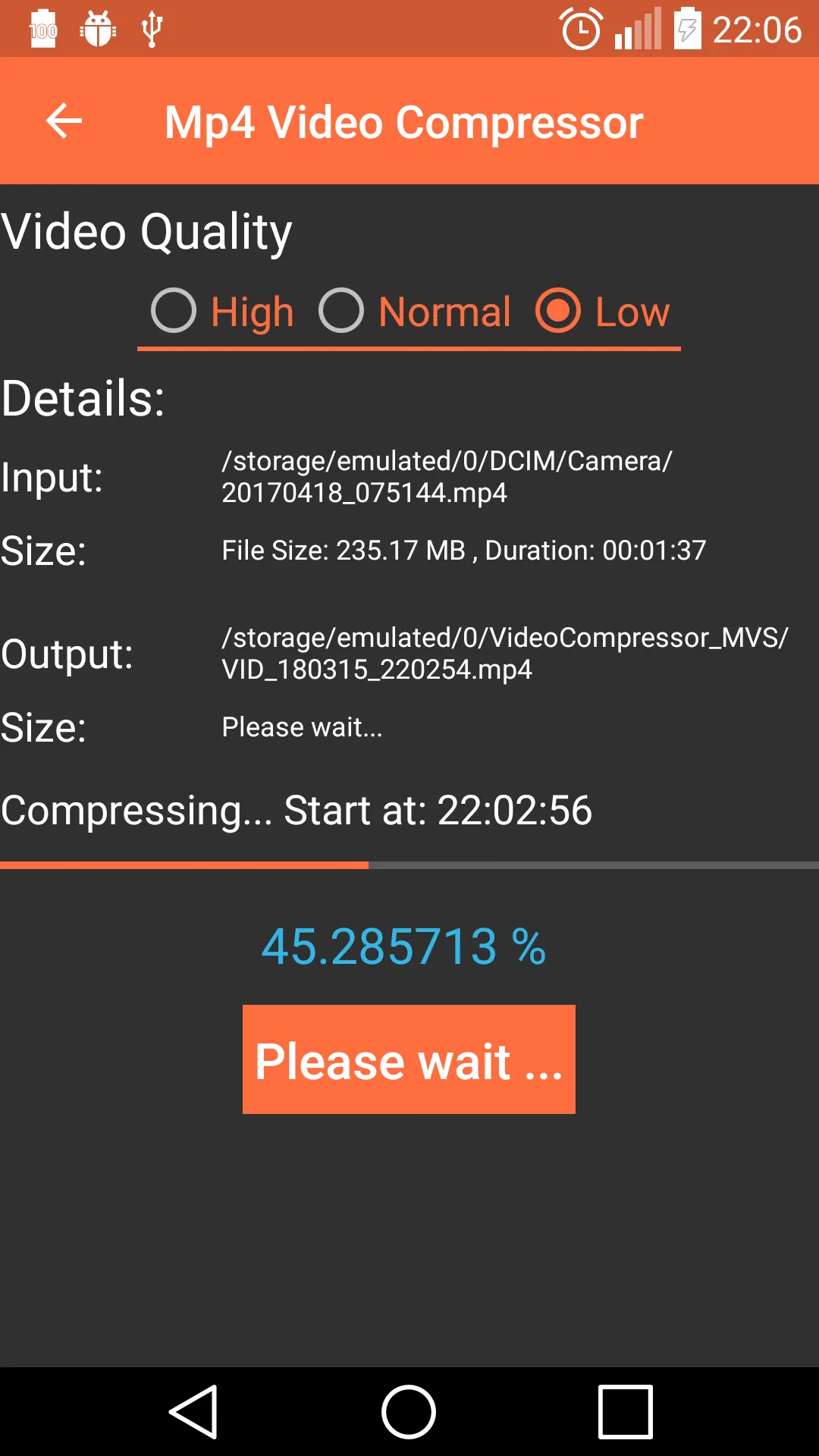 MP4 Video Compressor | Indus Appstore | Screenshot