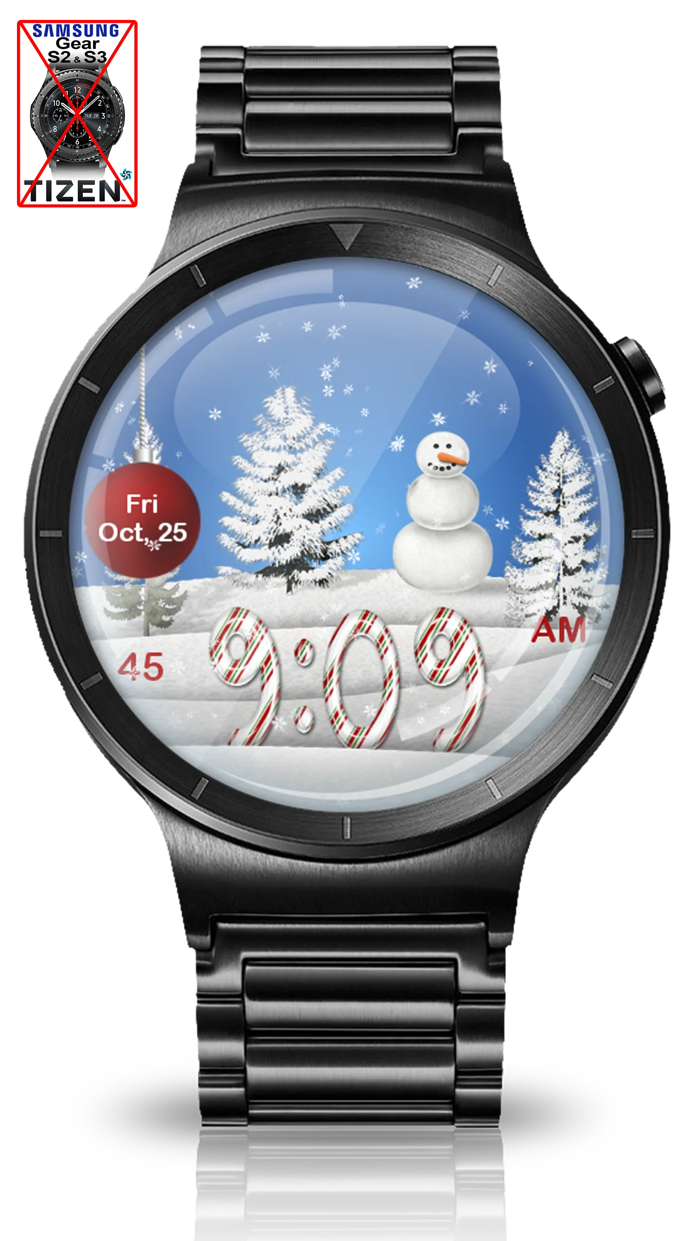 Christmas Snow HD Watch Face | Indus Appstore | Screenshot