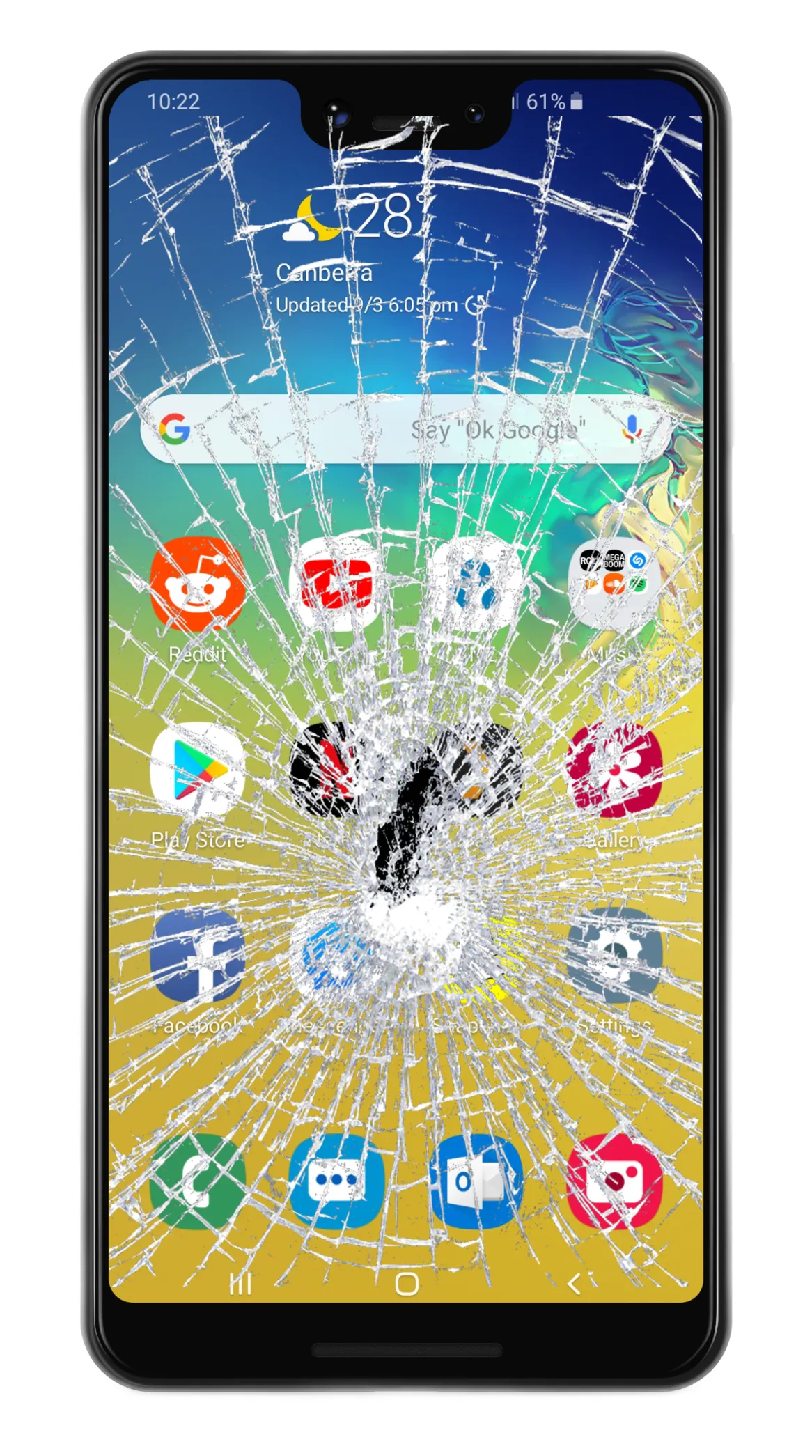 Cracked Screen Prank | Indus Appstore | Screenshot