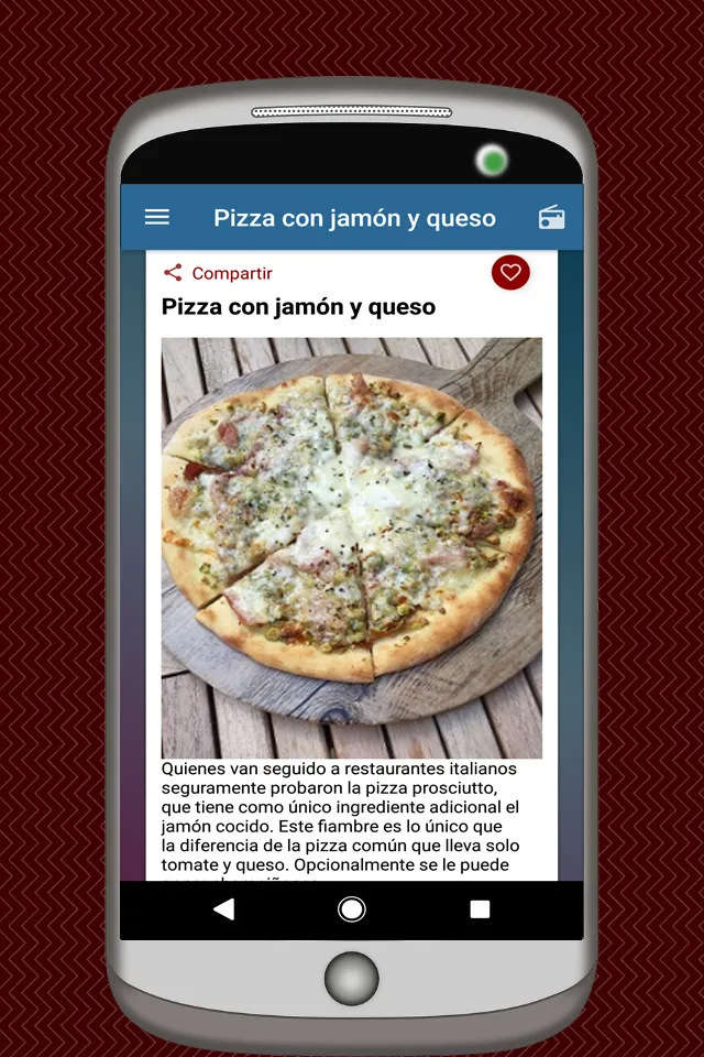 Pizza Recipe App in Spanish | Indus Appstore | Screenshot