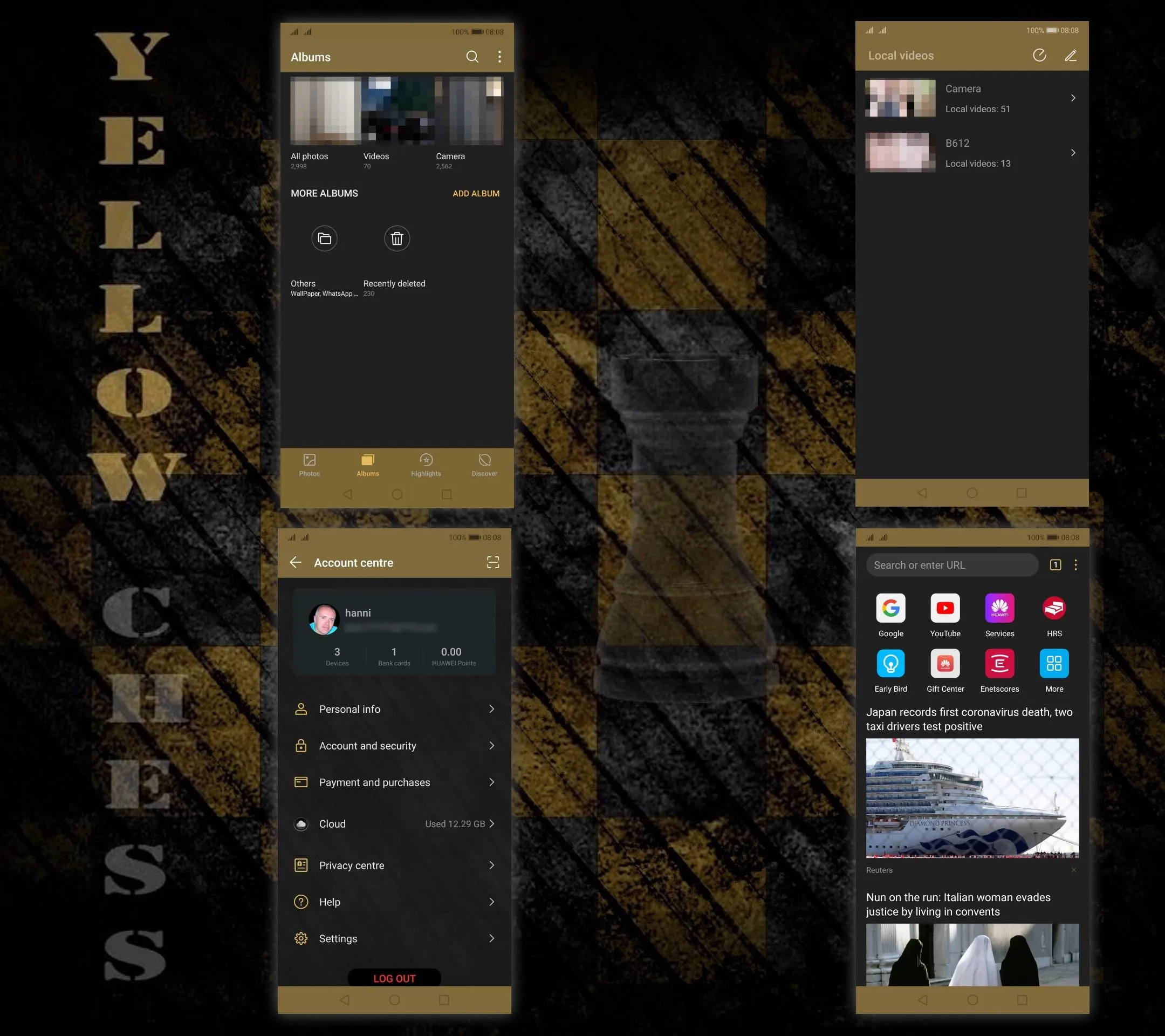 [EMUI 9.1]Yellow Chess Theme | Indus Appstore | Screenshot