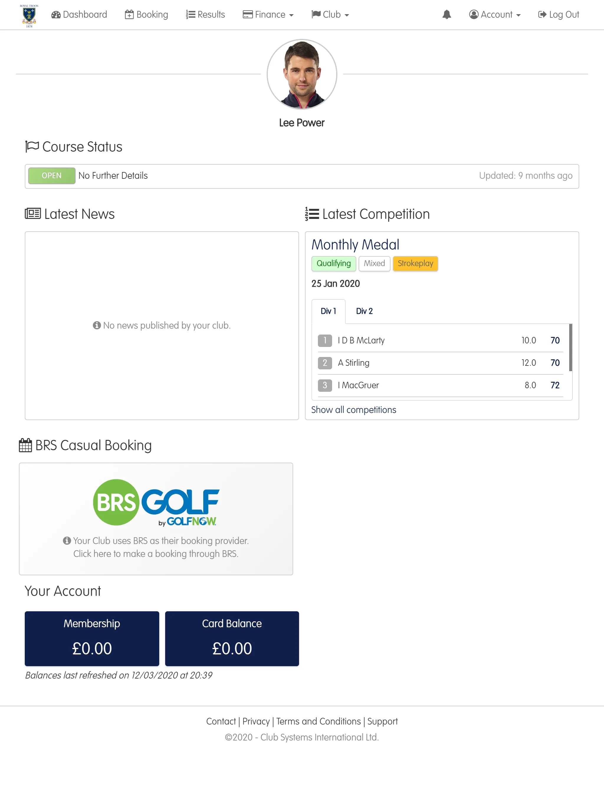 Royal Troon Members | Indus Appstore | Screenshot