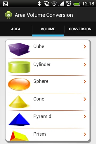 Area Volume Convert (Conversio | Indus Appstore | Screenshot